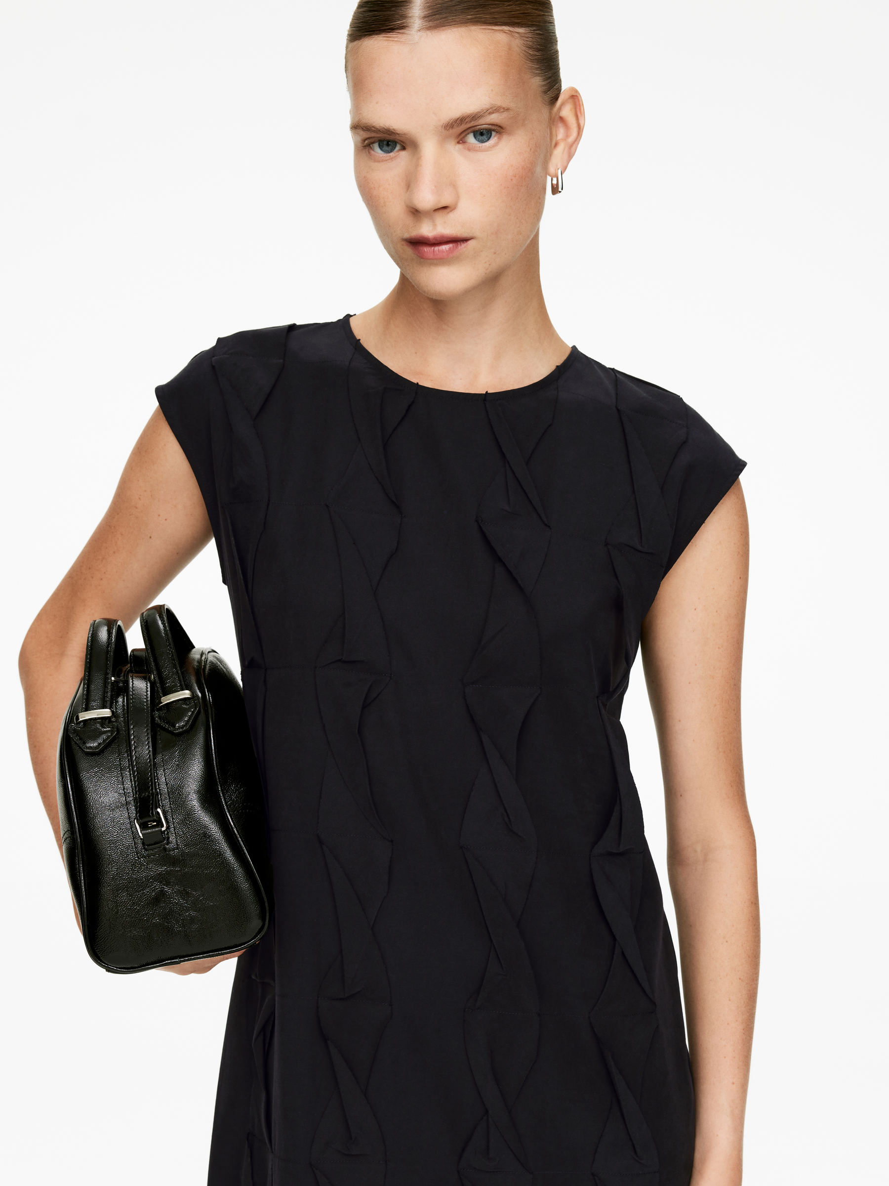 Frill-Detail Dress - Black - Loose fit - Women - StillMedia/Lookbook - 4