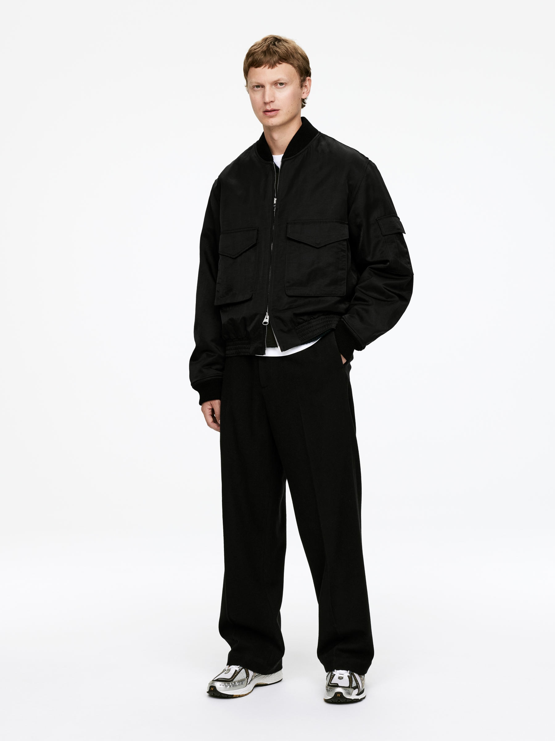 Light-Padded Nylon Jacket - Black - Loose fit - Men - StillMedia/Lookbook - 5
