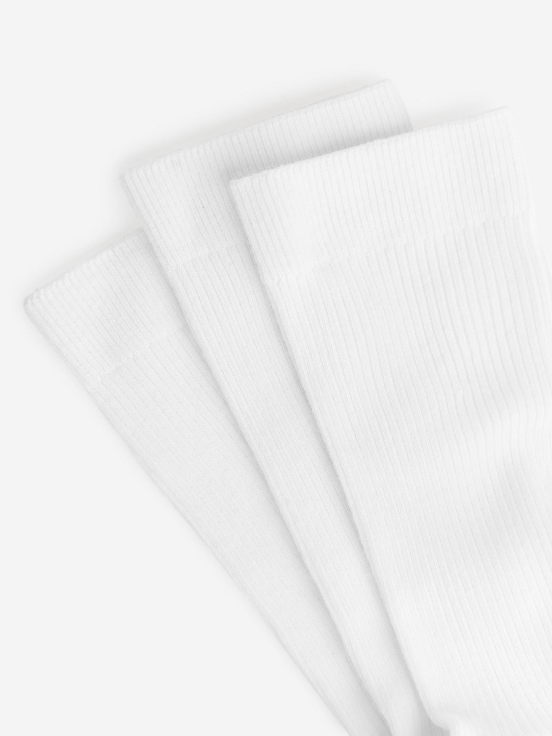 Cotton Rib Socks Set of 3 - White - Women - StillMedia/DescriptiveDetail - 3