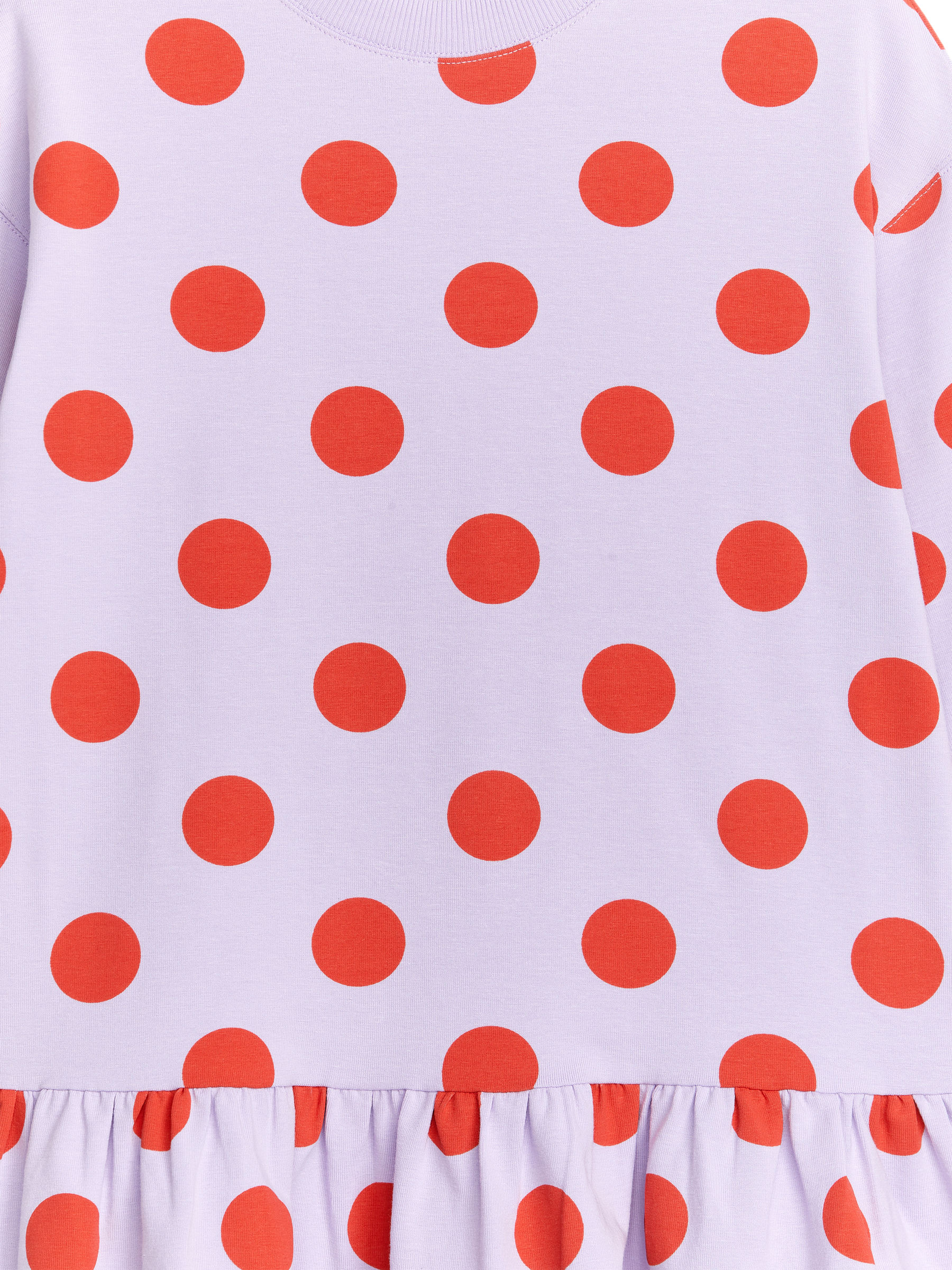 Jerseykleid mit Rüschen - Flieder/Rot - Regular Fit - Kinder - StillMedia/DescriptiveDetail - 1