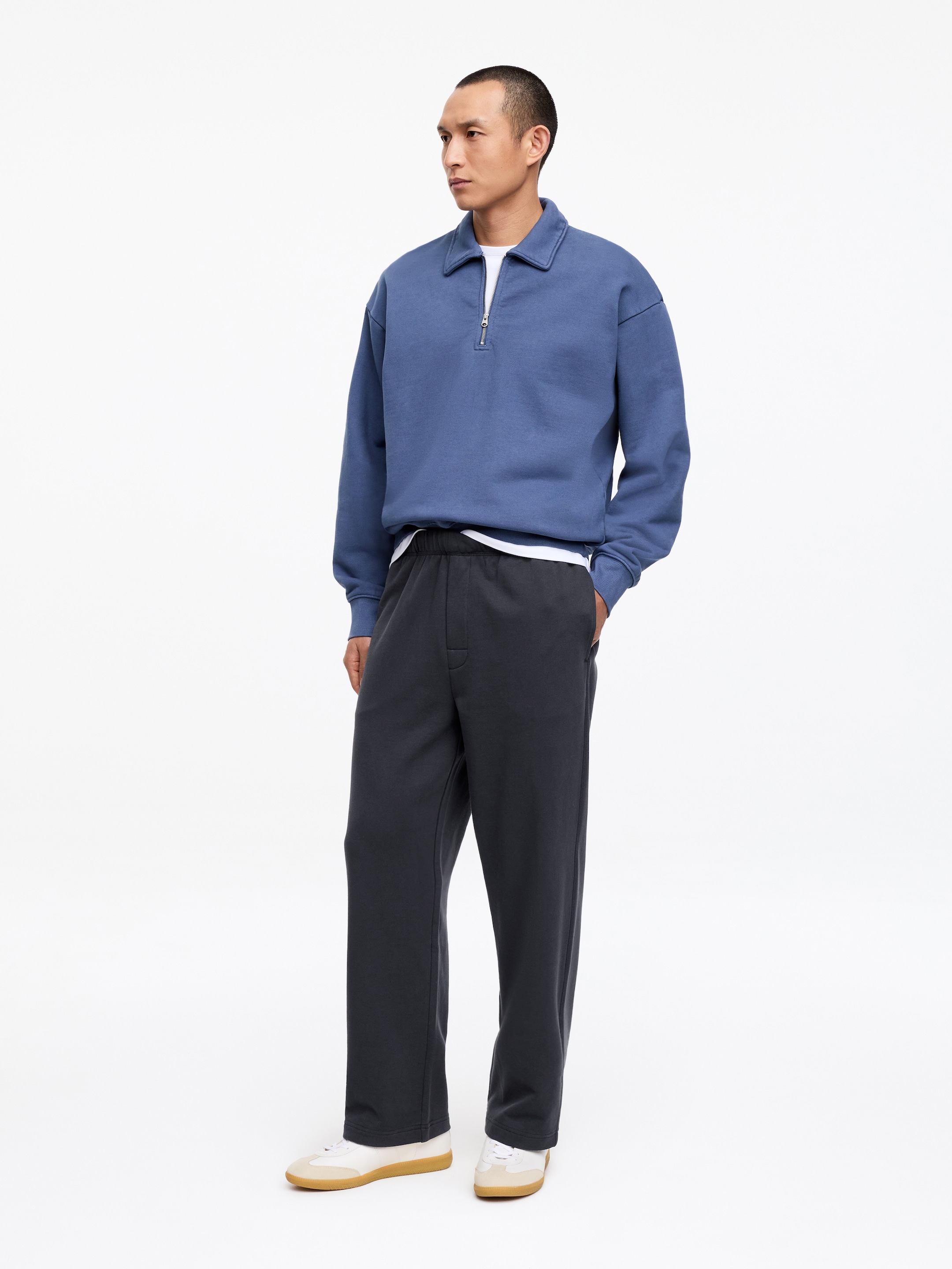 French Terry Sweatpants - Off Black - Regular fit - Men - StillMedia/Lookbook - 6