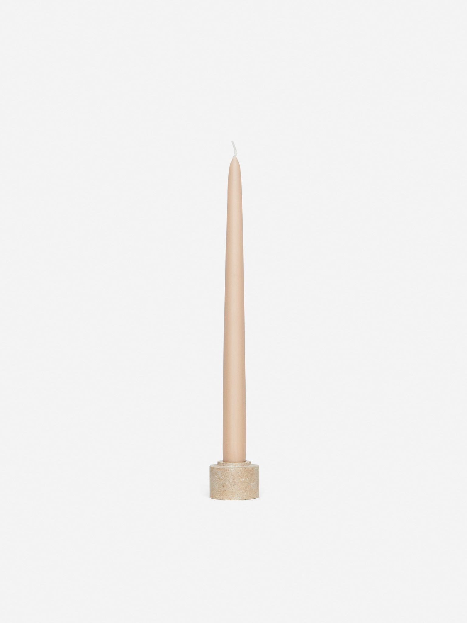 Juego de 2 velas cónicas - Rosa empolvado/Verde oscuro/Amarillo pálido - 2