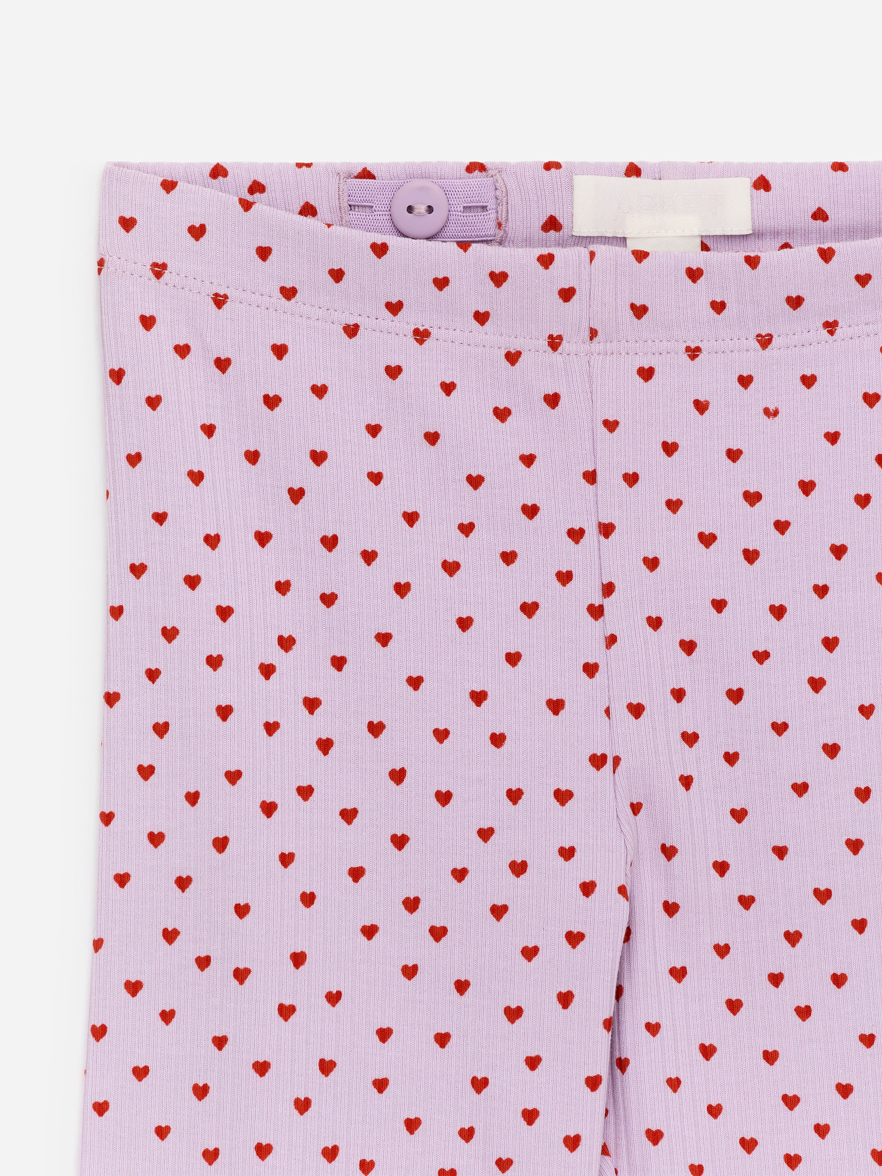 Ribbed Leggings - Lilac/Red - Slim fit - Children - StillMedia/DescriptiveDetail - 3