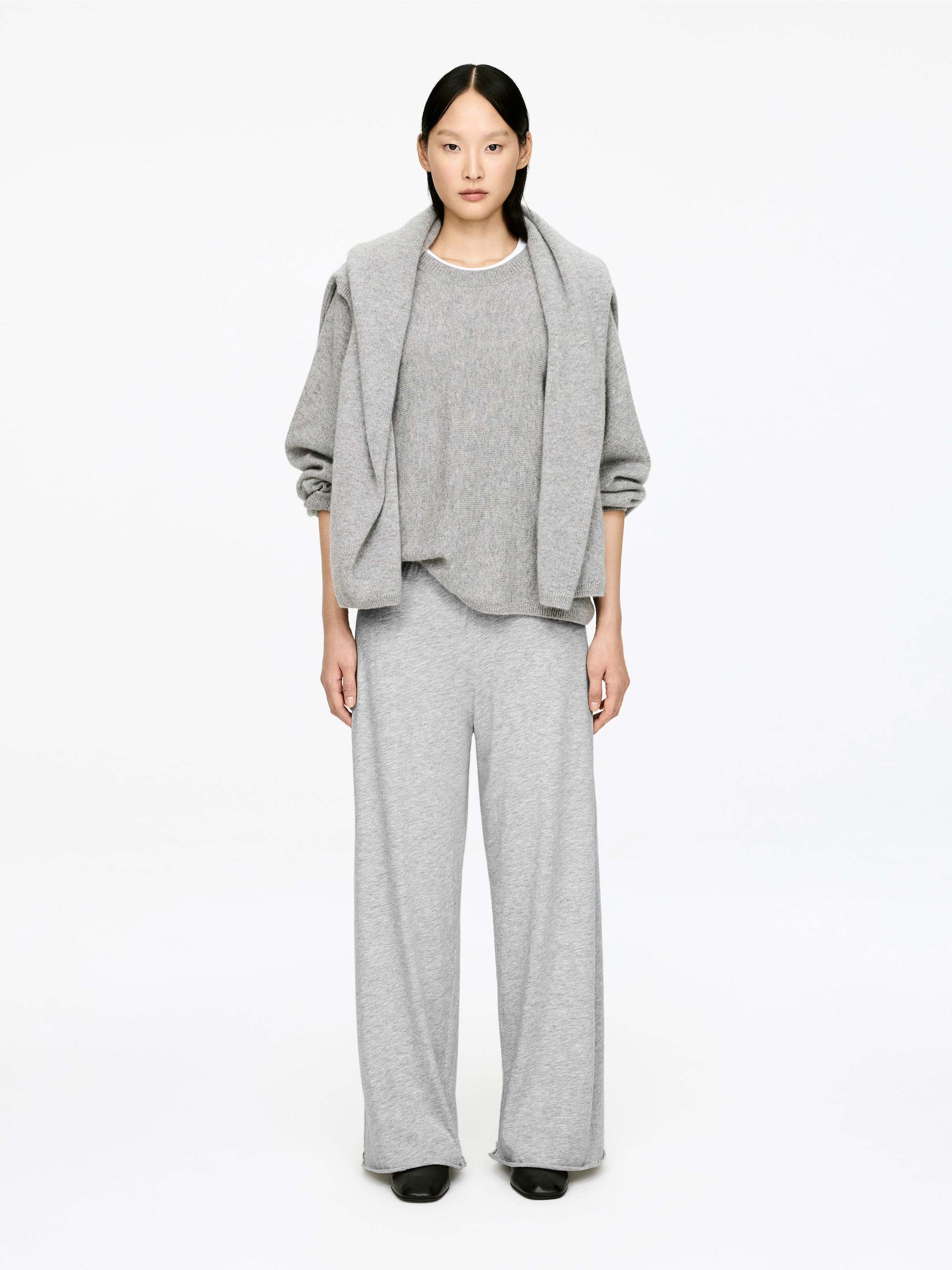 Ingrandisci l'immagine: Cotton Trousers - Grey Melange - DONNA | H&M CH 1
