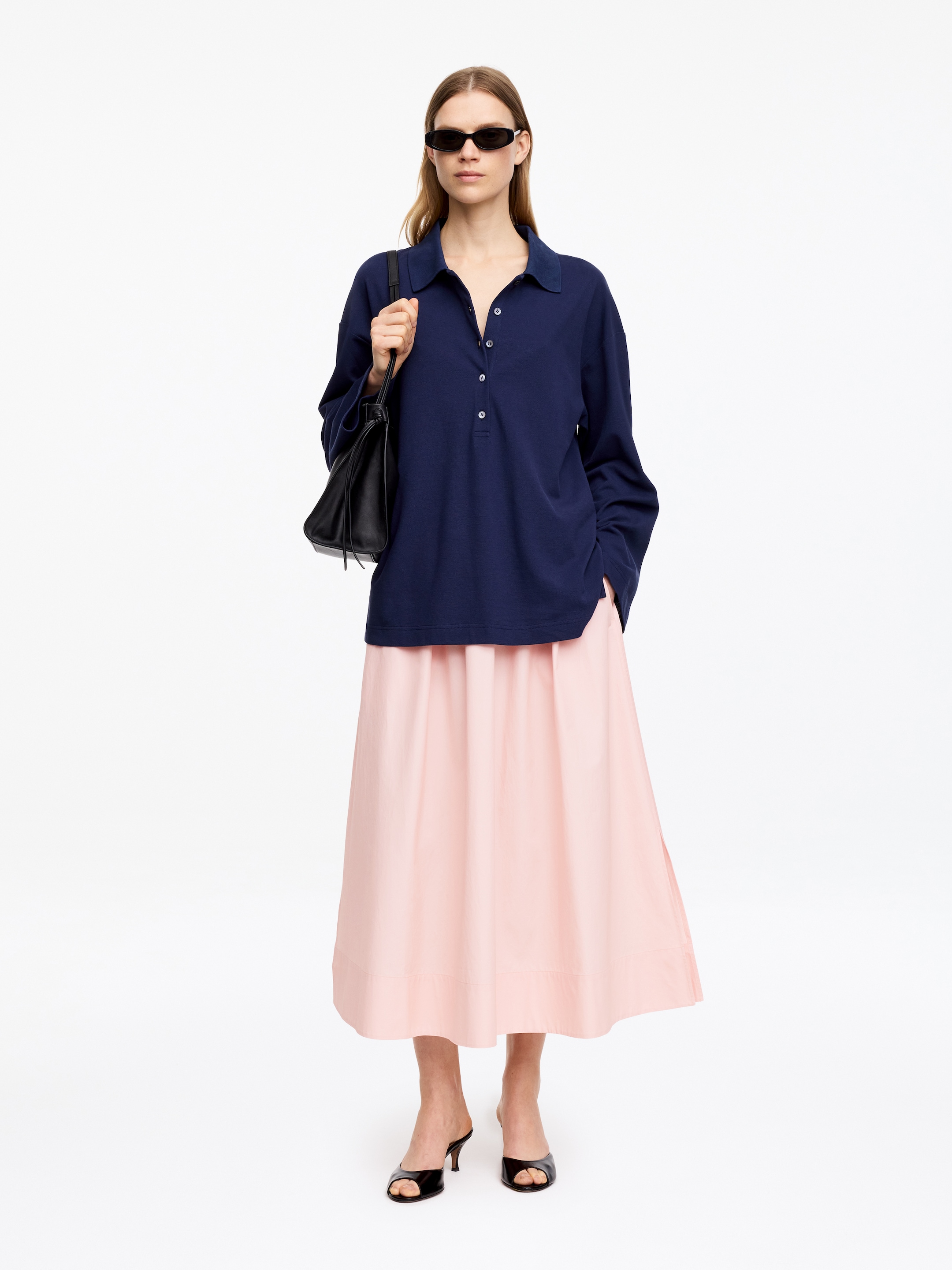 Midi Cotton Skirt - Pink - Regular fit - Women - StillMedia/Lookbook - 5