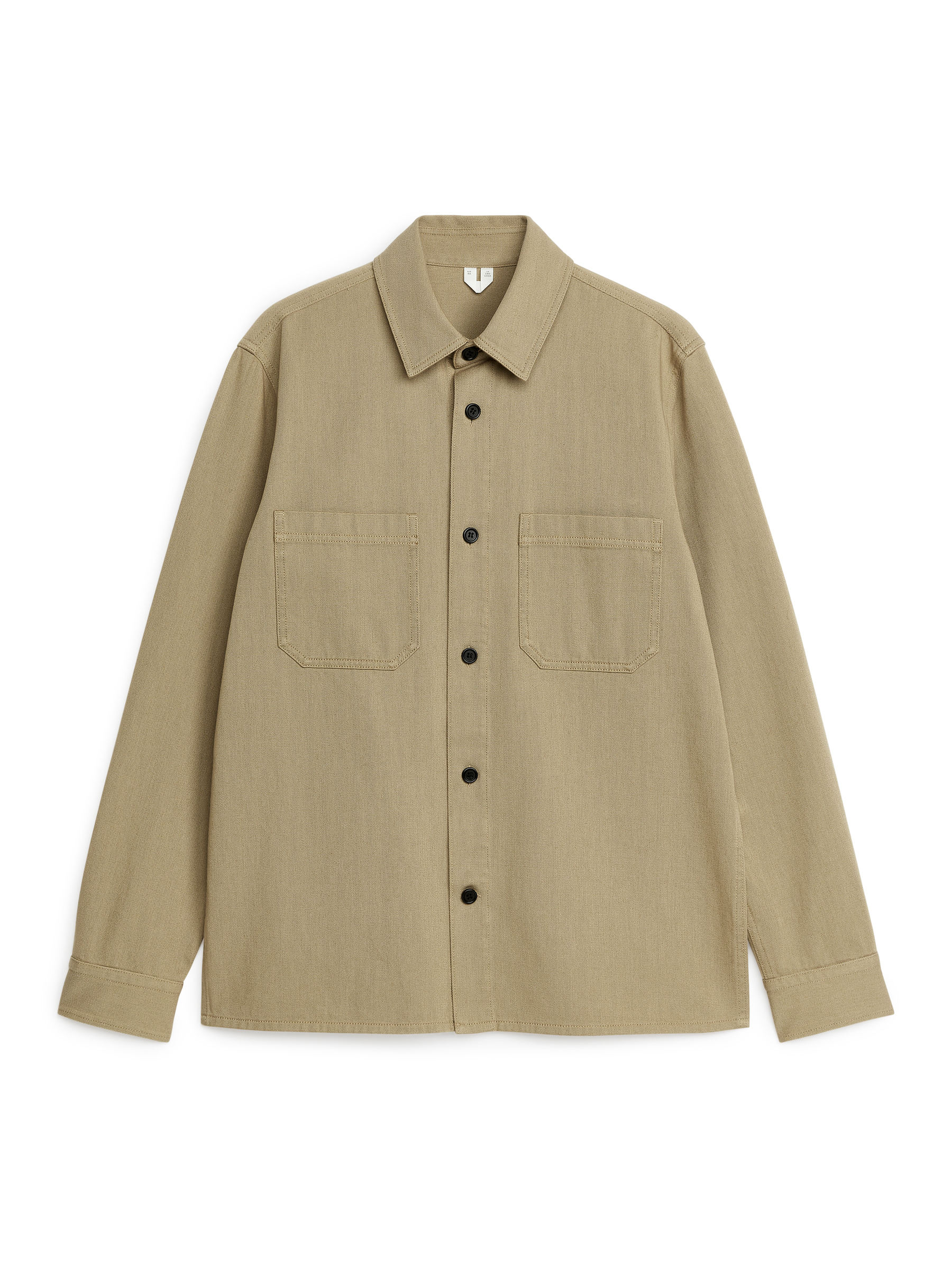 Overshirt i bomullstwill - Beige - Regular fit - Men - StillMedia/DescriptiveStillLife - 1