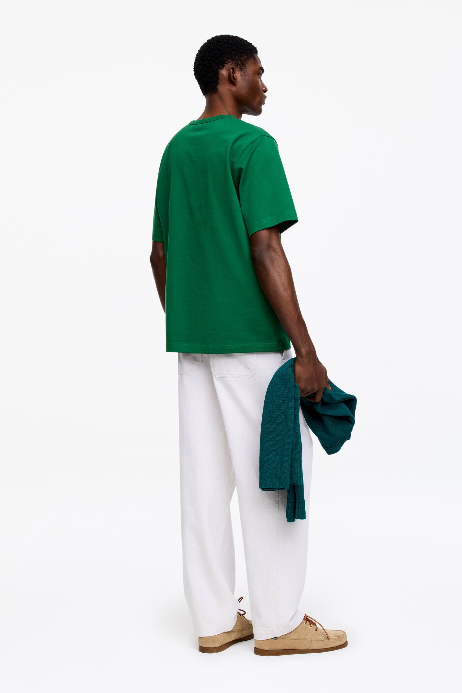 270 GSM Oversized T-Shirt - Grön/Mörklila/Mörkblå/Havre/Svart/Vinröd/Mörkgrön - 3