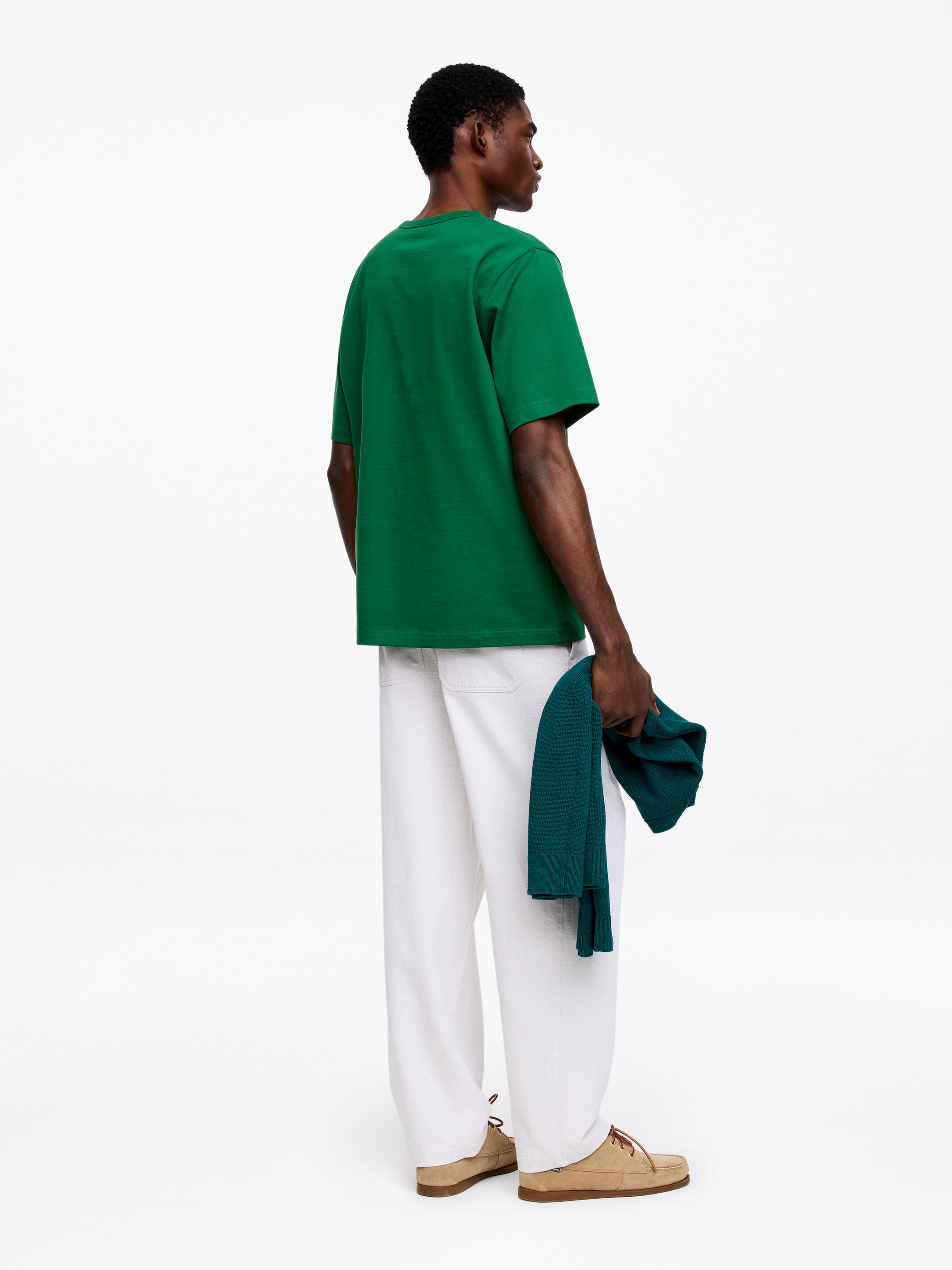 270 GSM Oversized T-Shirt - Green - Relaxed fit - Men - StillMedia/Lookbook - 4