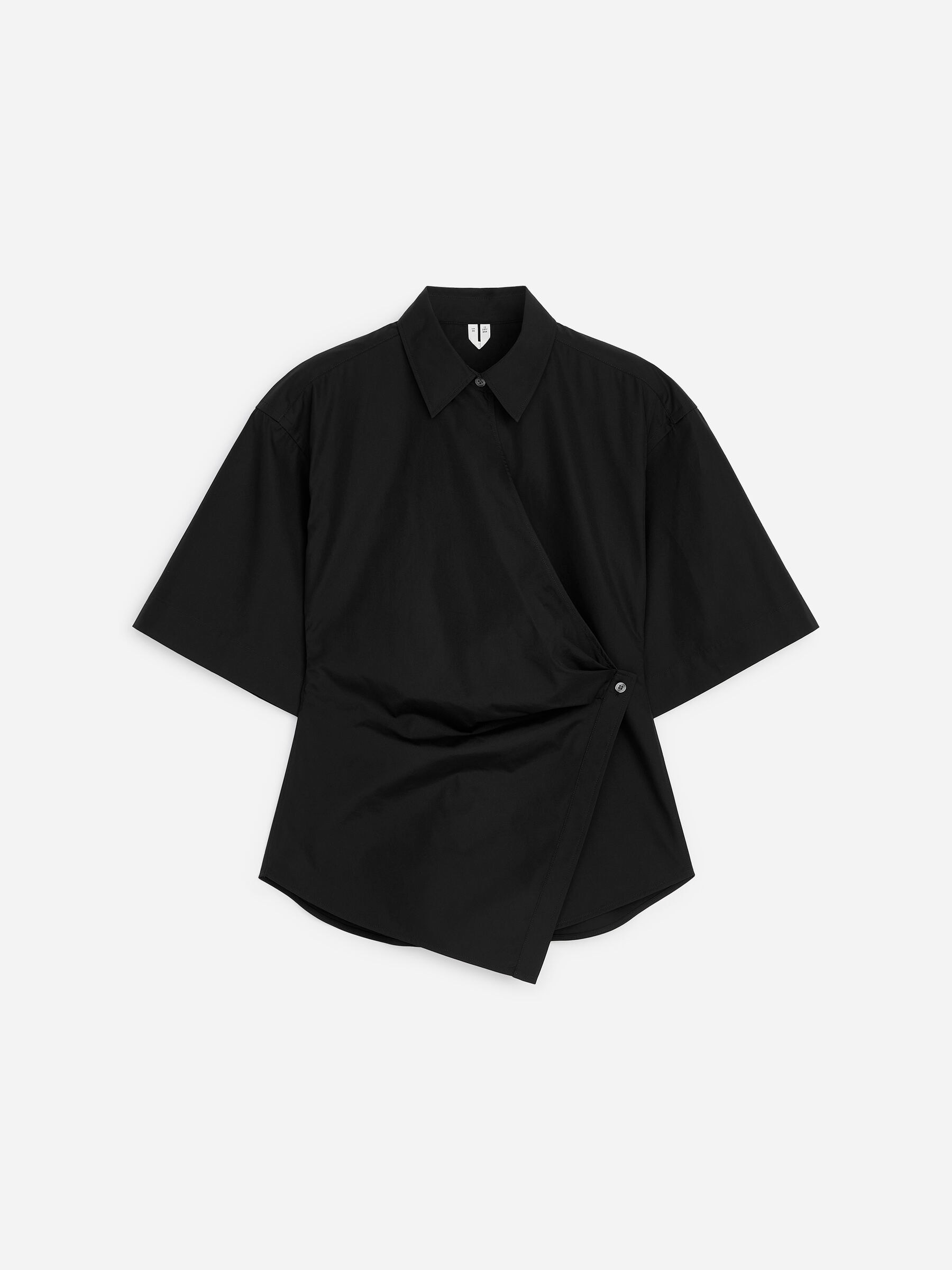 Camisa cruzada de algodón-#272627-19704