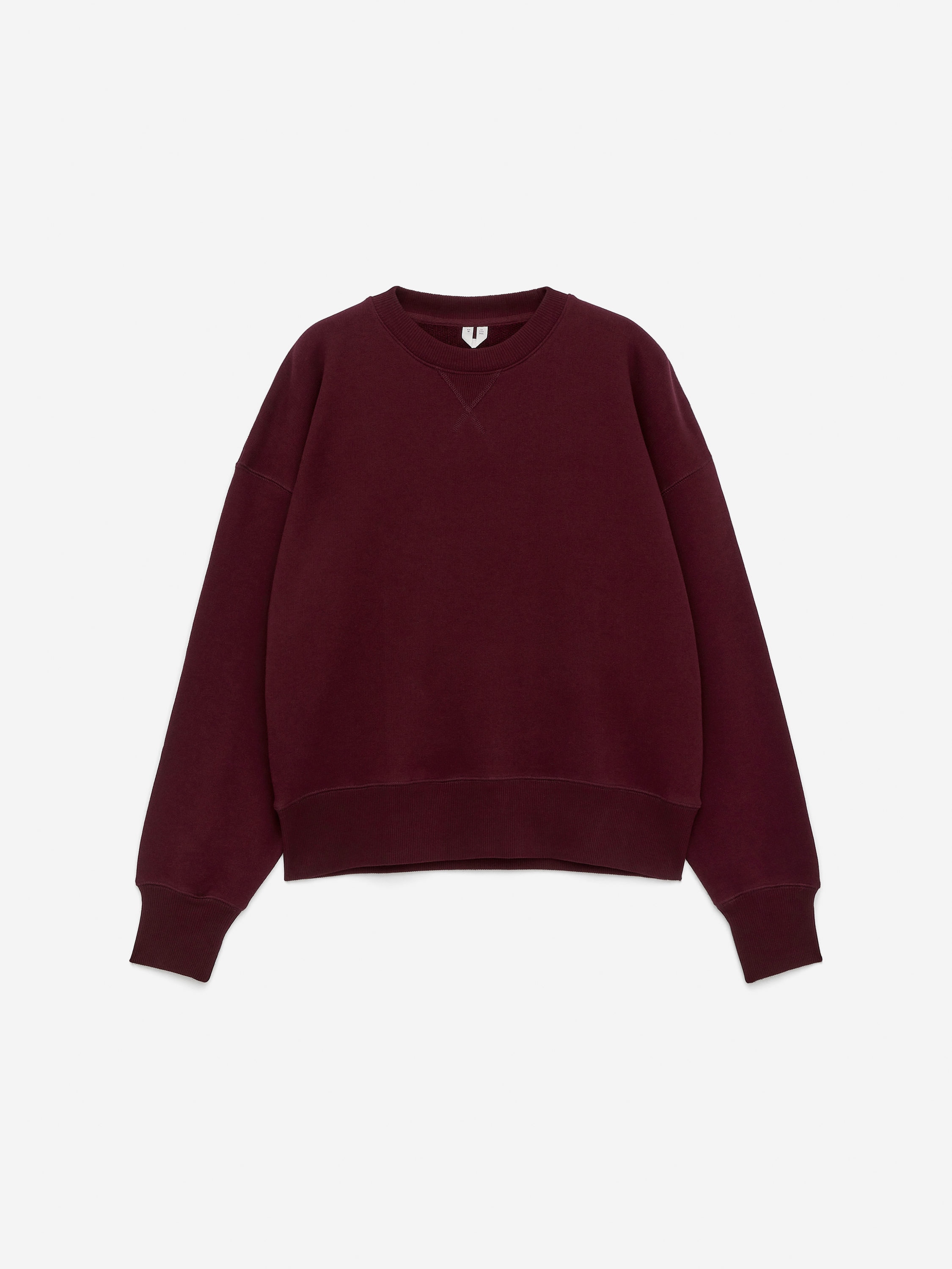 Relaxed Terry Sweatshirt - Dark Red - Relaxed fit - Women - StillMedia/DescriptiveStillLife - 1
