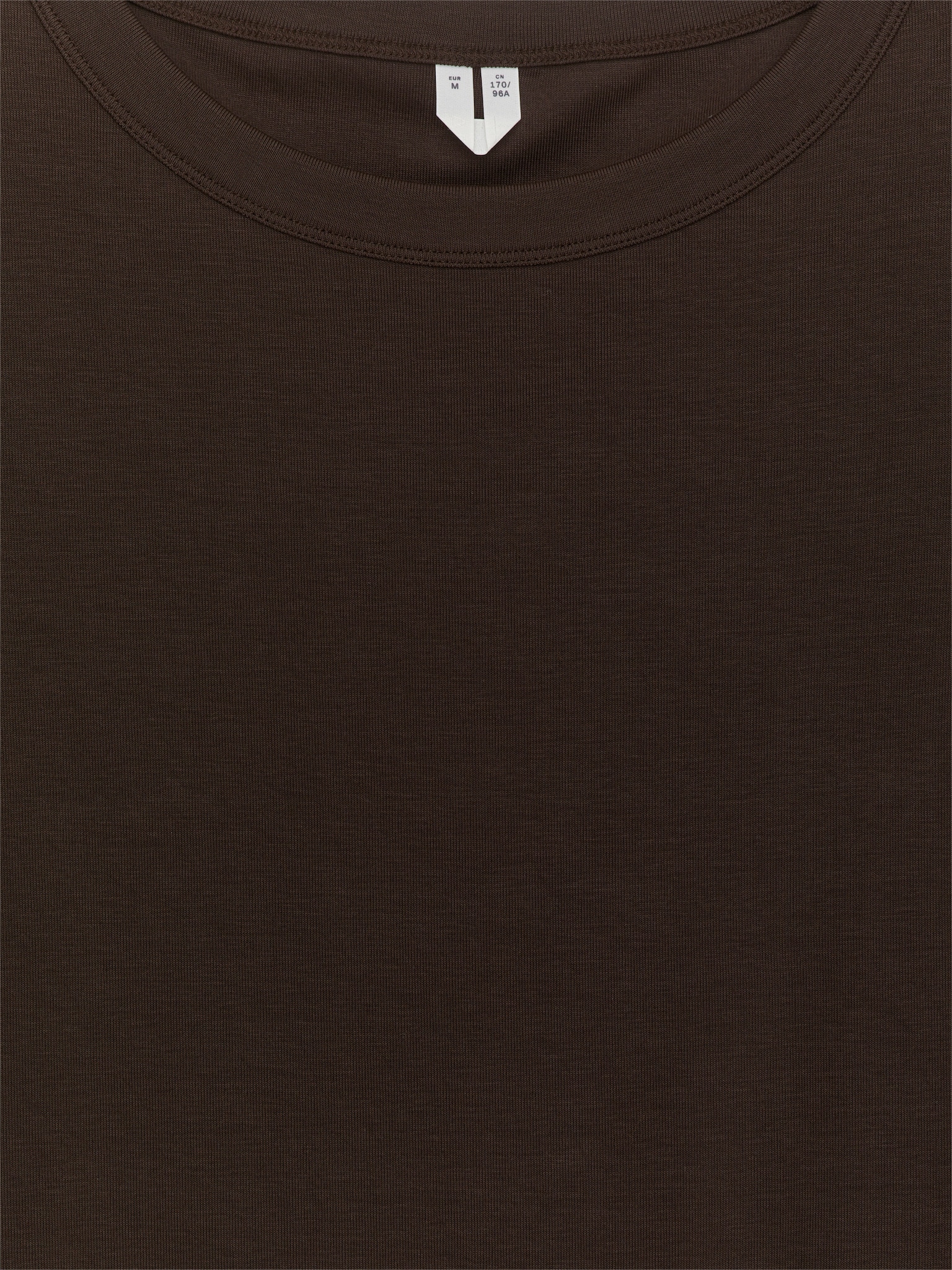 Rib Long-Sleeve Top - Dark Brown/Black - 4