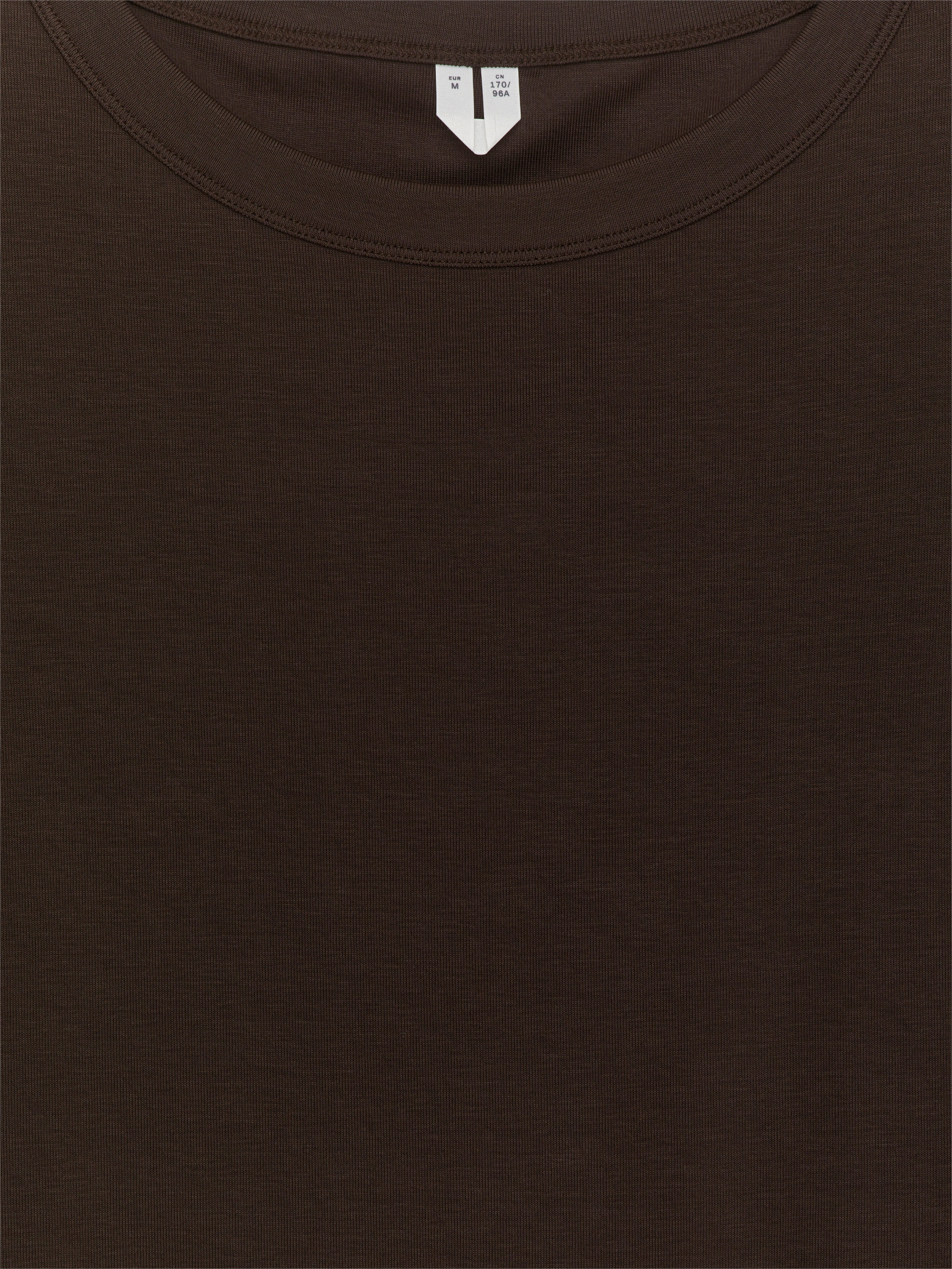 Rib Long-Sleeve Top - Dark Brown - Slim fit - Women - StillMedia/DescriptiveDetail - 1