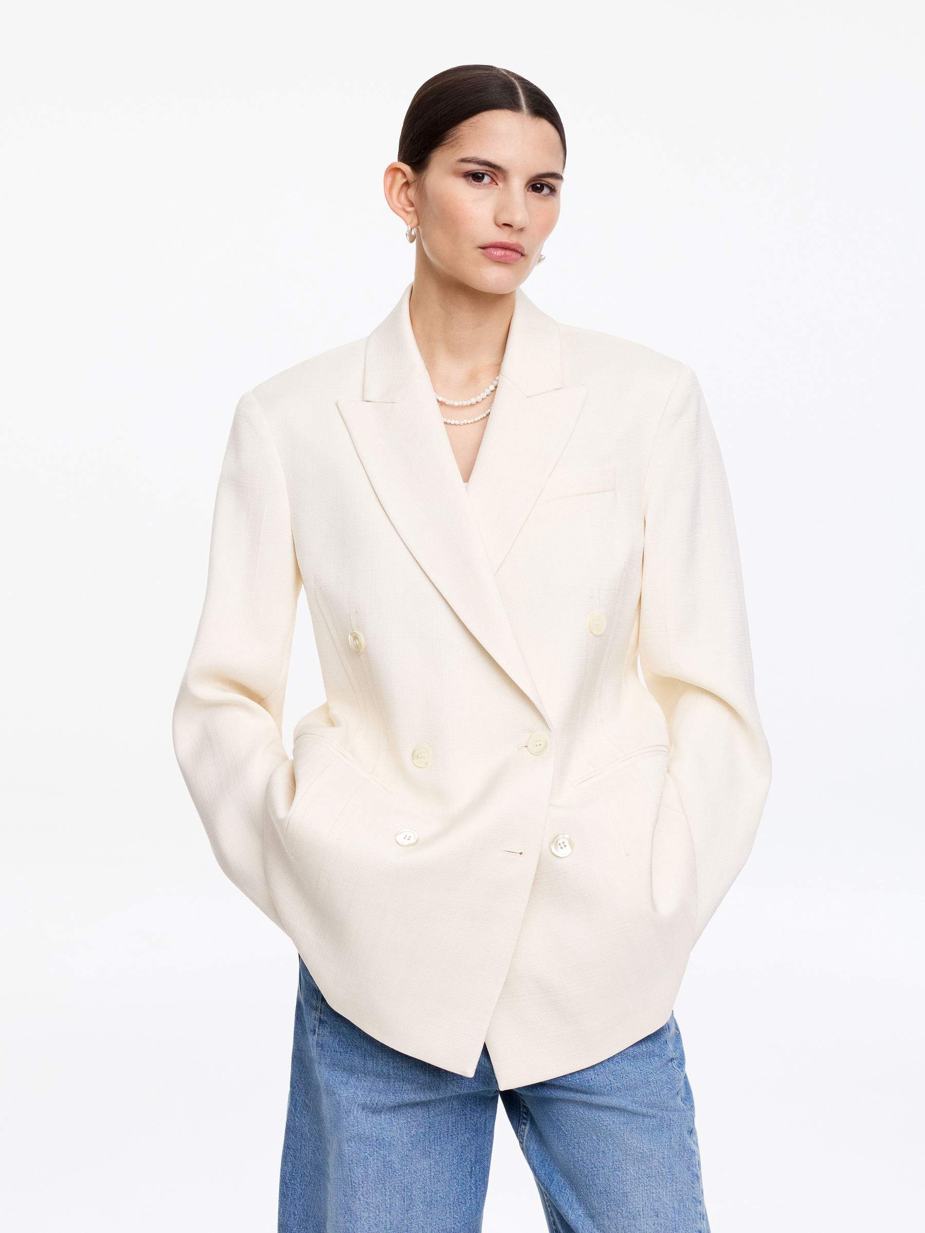 Collar con cuentas de nácar - Blanco roto - Women - StillMedia/Lookbook - 3