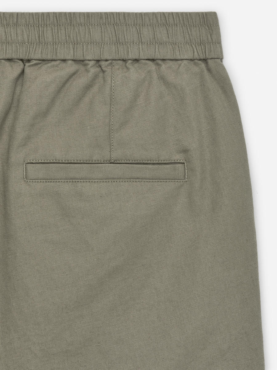 Pantalon Décontracté En Lin Et Coton - Taille élastique Avec Cordon, Coupe Ample Et Poches, Lavable Machine