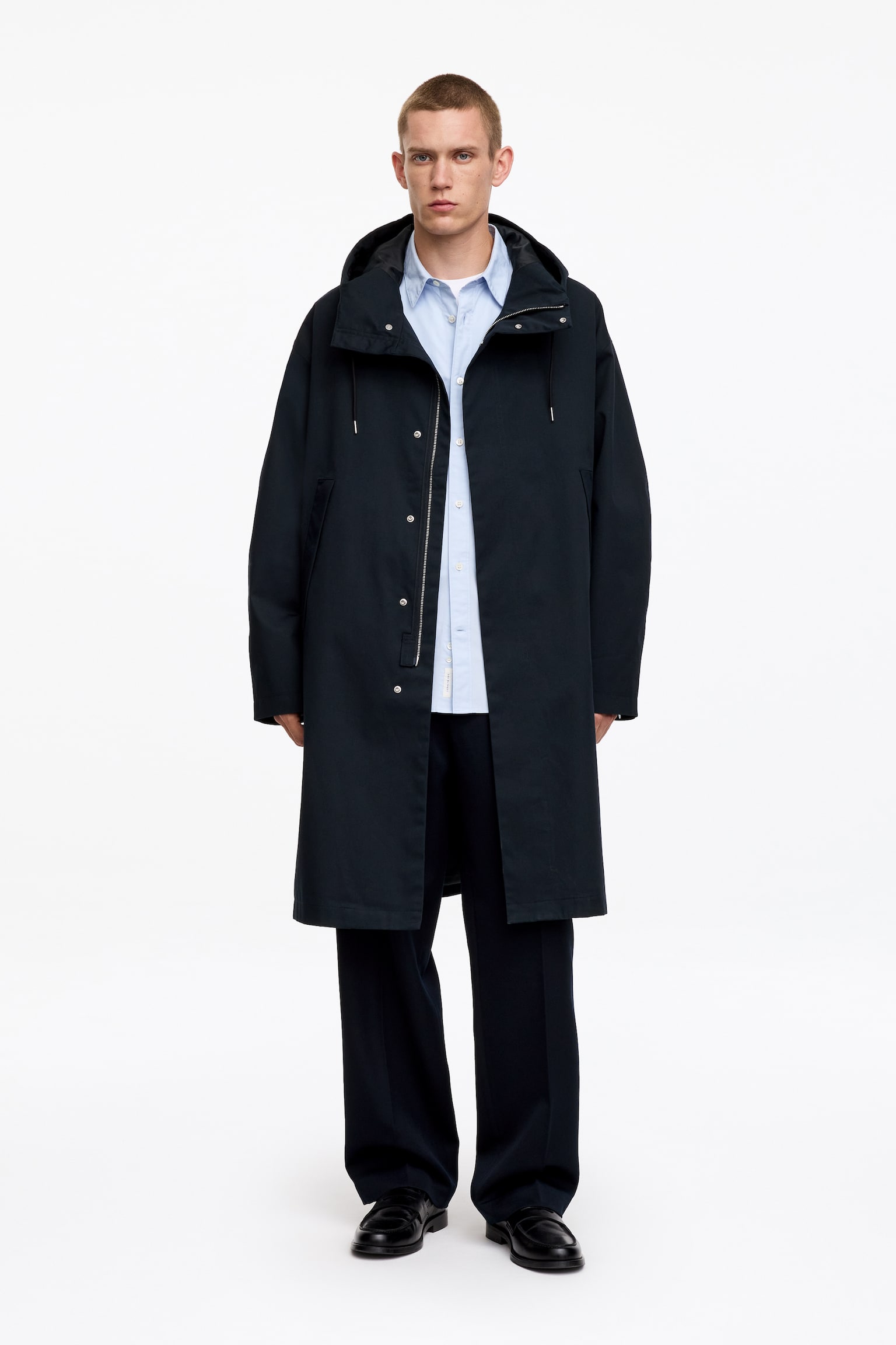 Parka mit Kapuze - Dunkles Marineblau - 1
