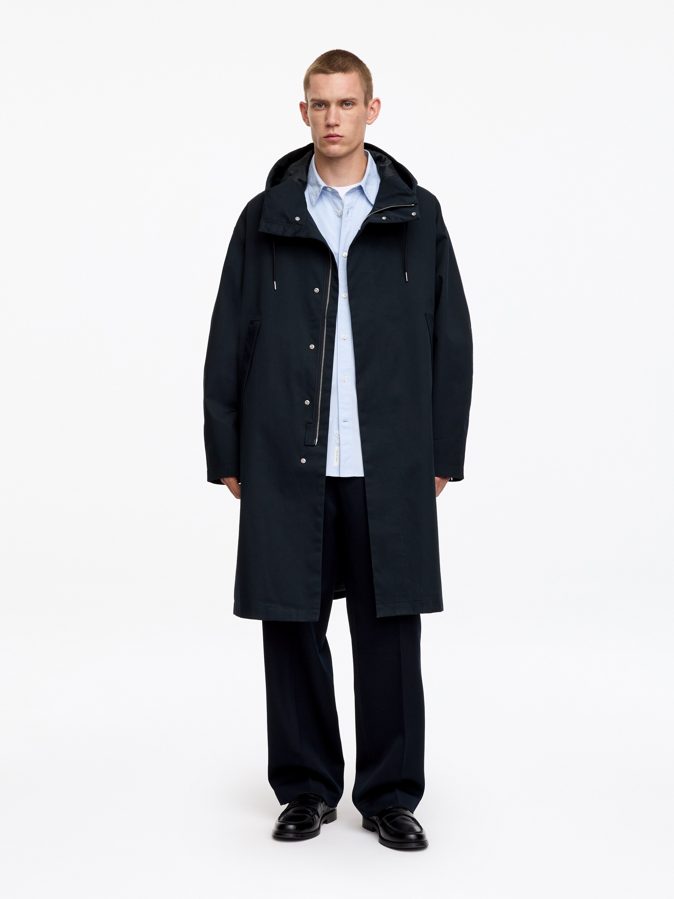 2-i-1 parkas med huva - Marinblå - Relaxed fit - men - StillMedia/Lookbook - 5