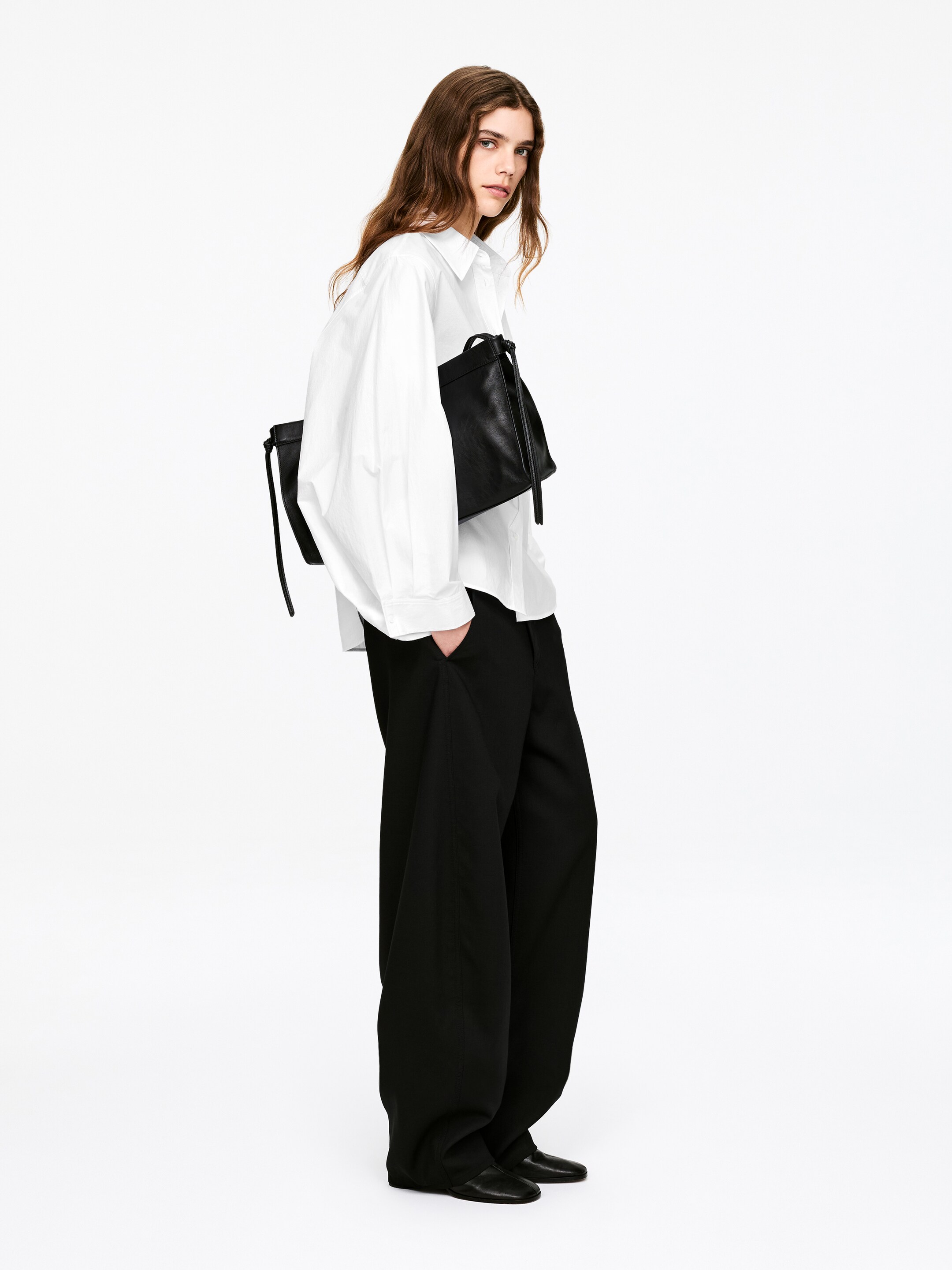 View larger image: Volume-Sleeve Shirt - White - Ladies | H&M GB 3