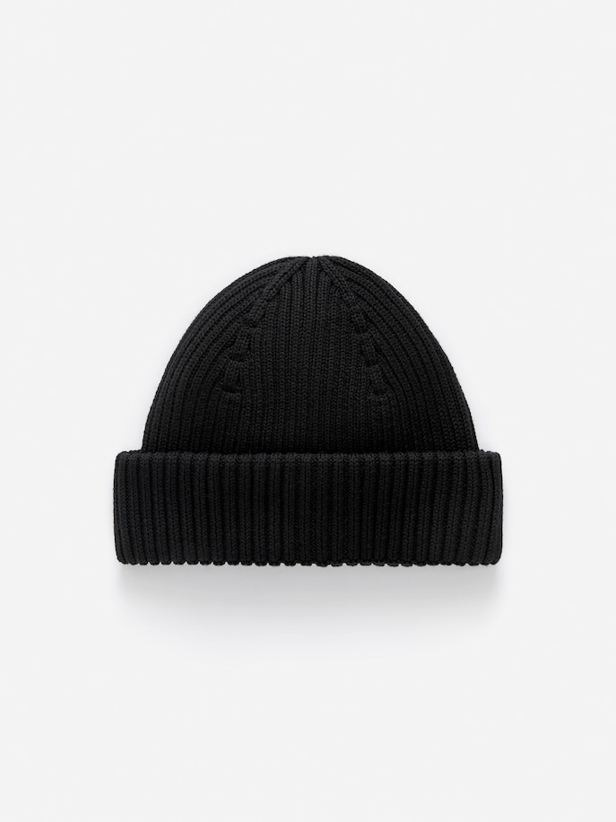 GERIPPTE BAUMWOLL-BEANIE