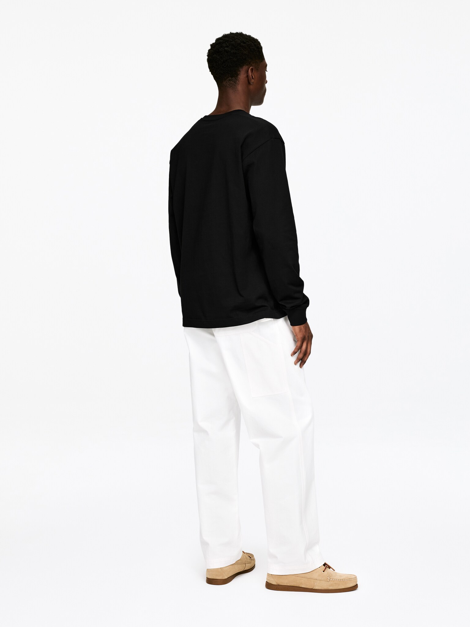 T-shirt z długim rękawem - Czarny/Biały - 10