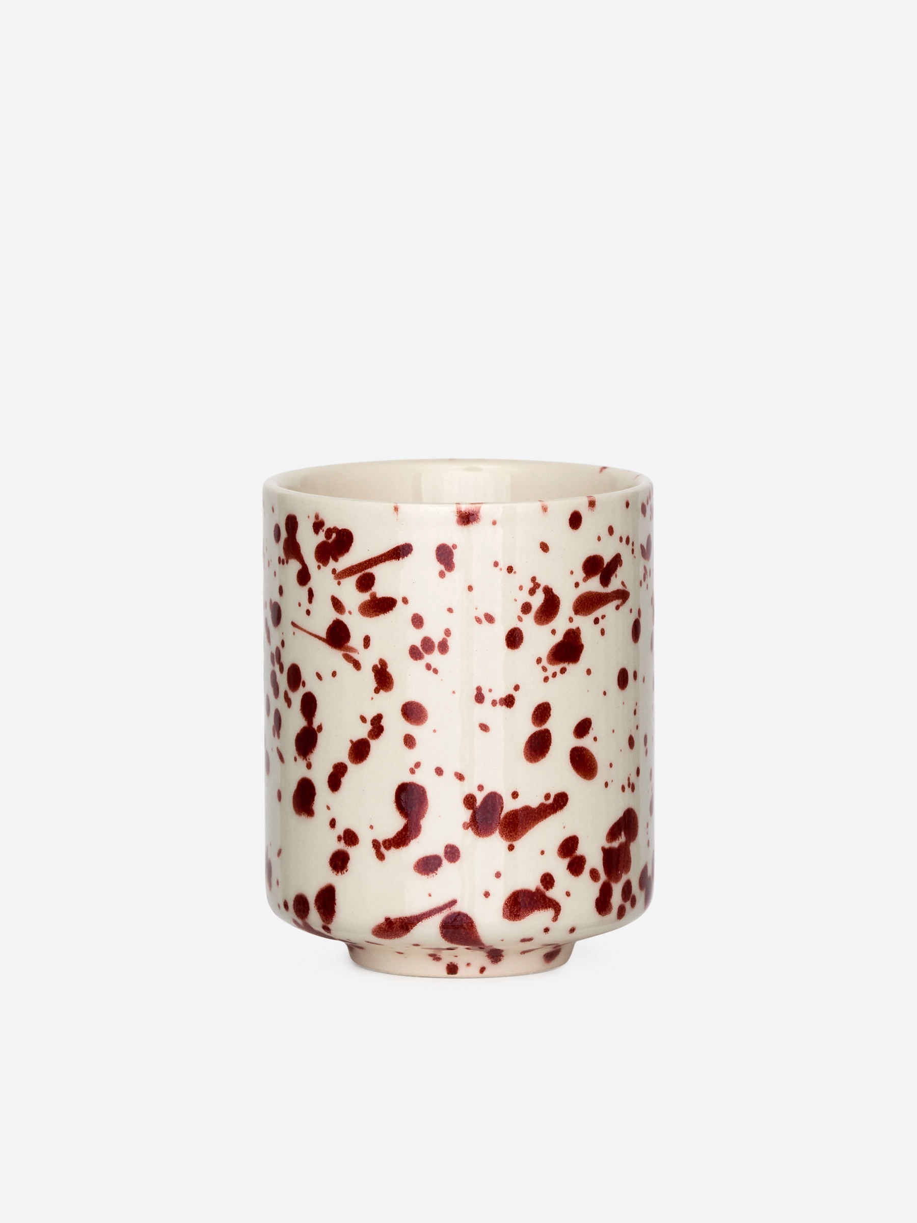 Stoneware Cups Set of 2 - Off White/Red - Homeware - StillMedia/DescriptiveStillLife - 1