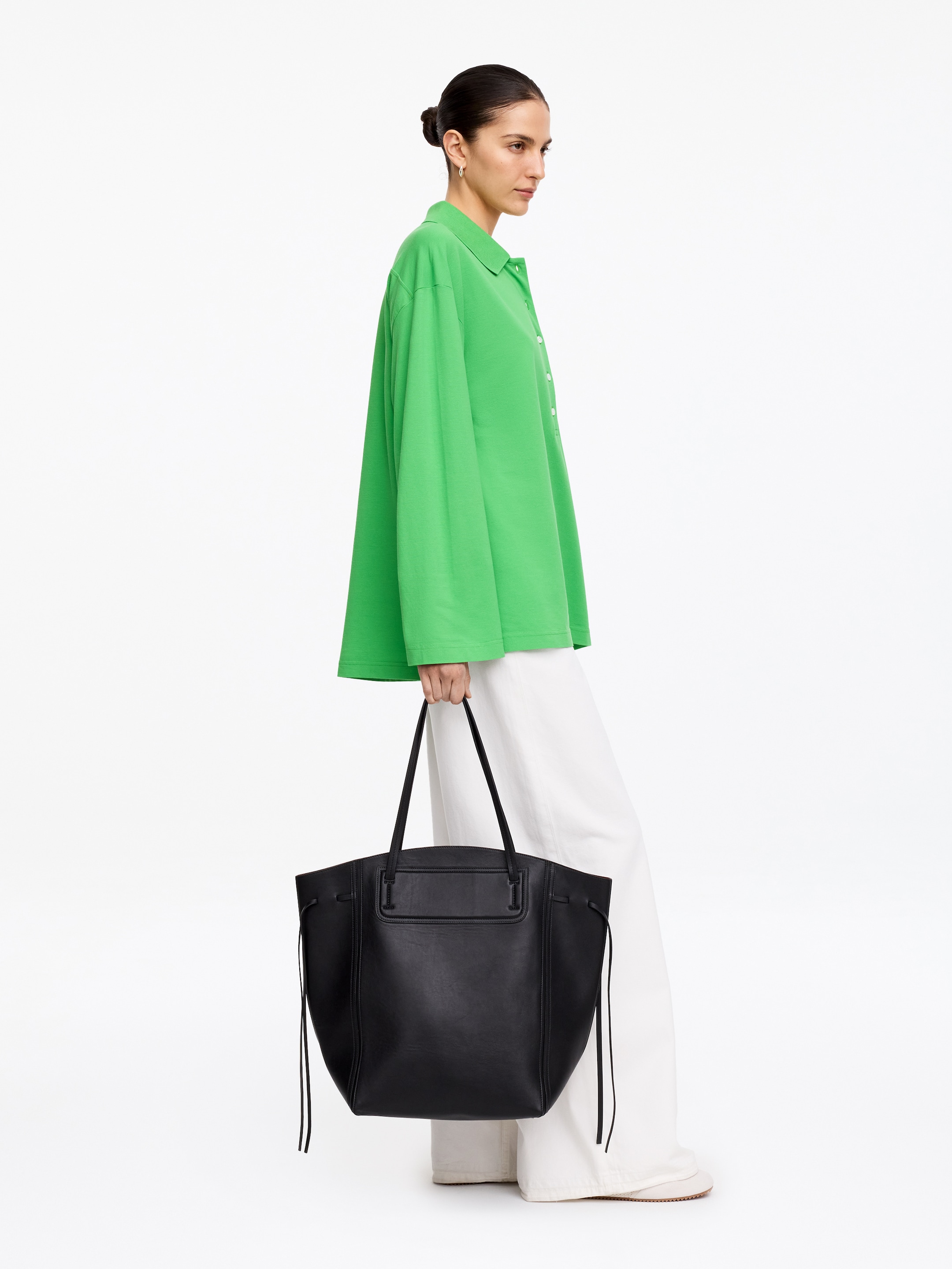 Polo in piqué - Verde - Regular fit - Women - StillMedia/Lookbook - 2