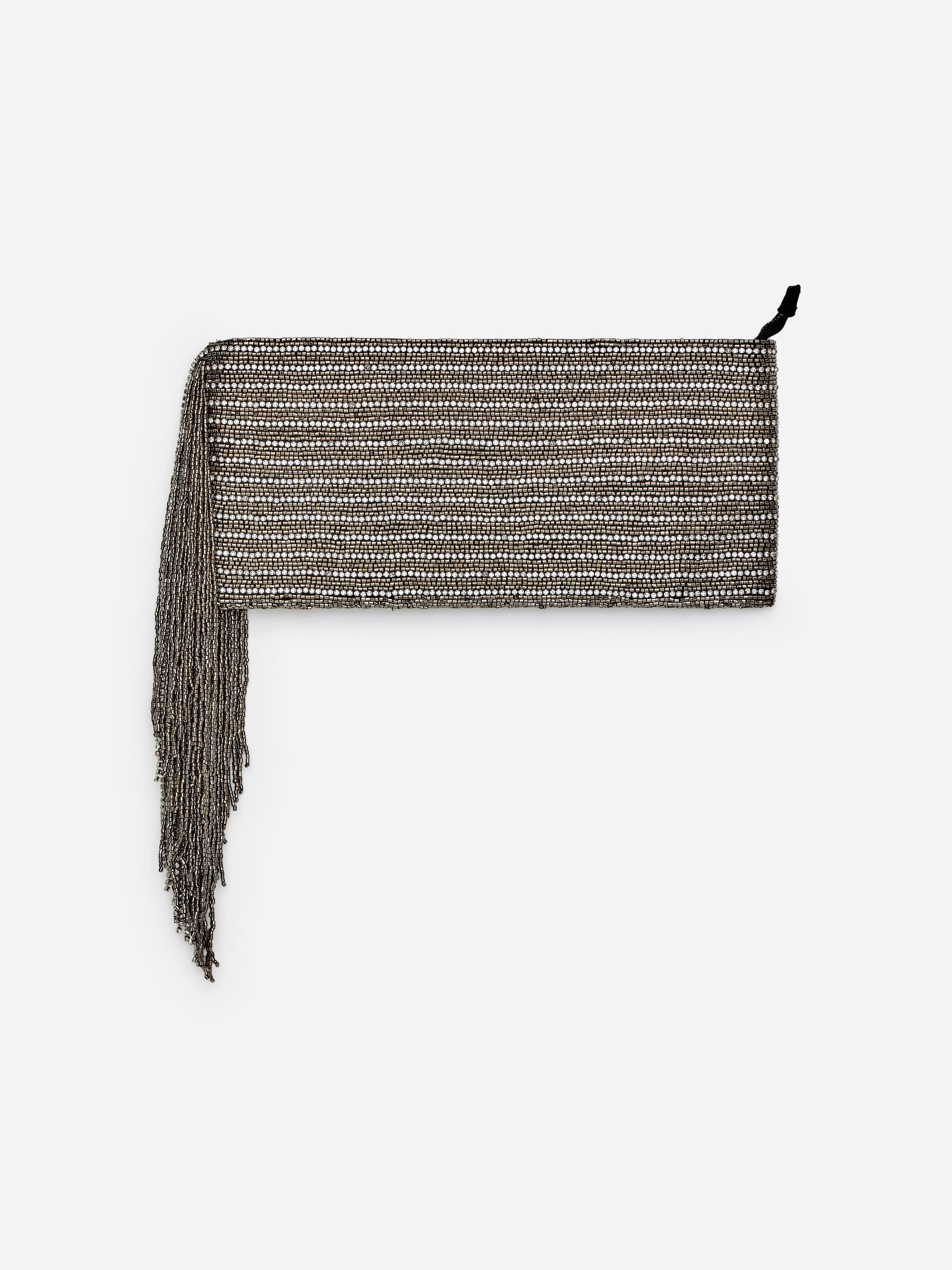 Embellished Clutch Bag-#DFDEDE-17232