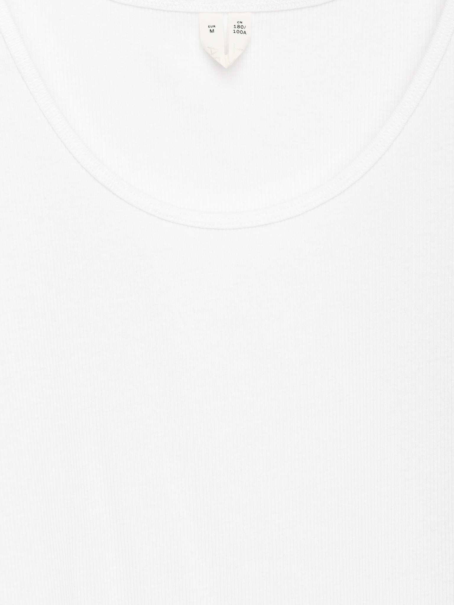 Ribbed Tank Top - White/Grey - 2