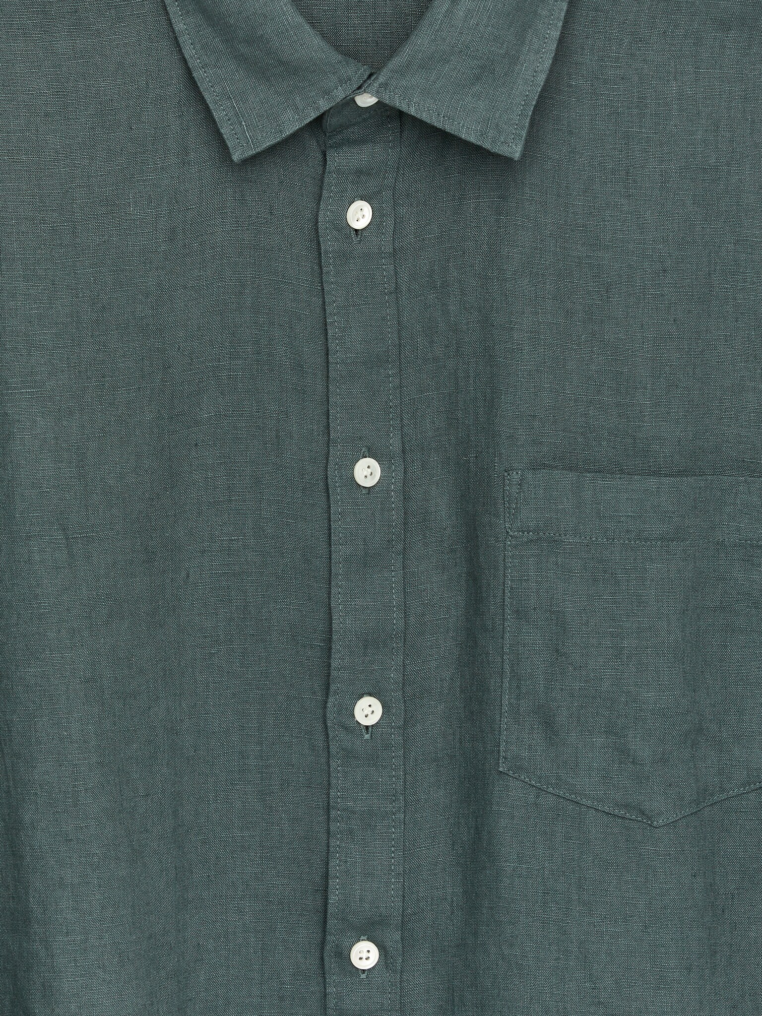 Camicia in lino dalla vestibilità regolare - Verde polvere/Blu scuro/Beige/Blu/Marrone/Bianco - 2