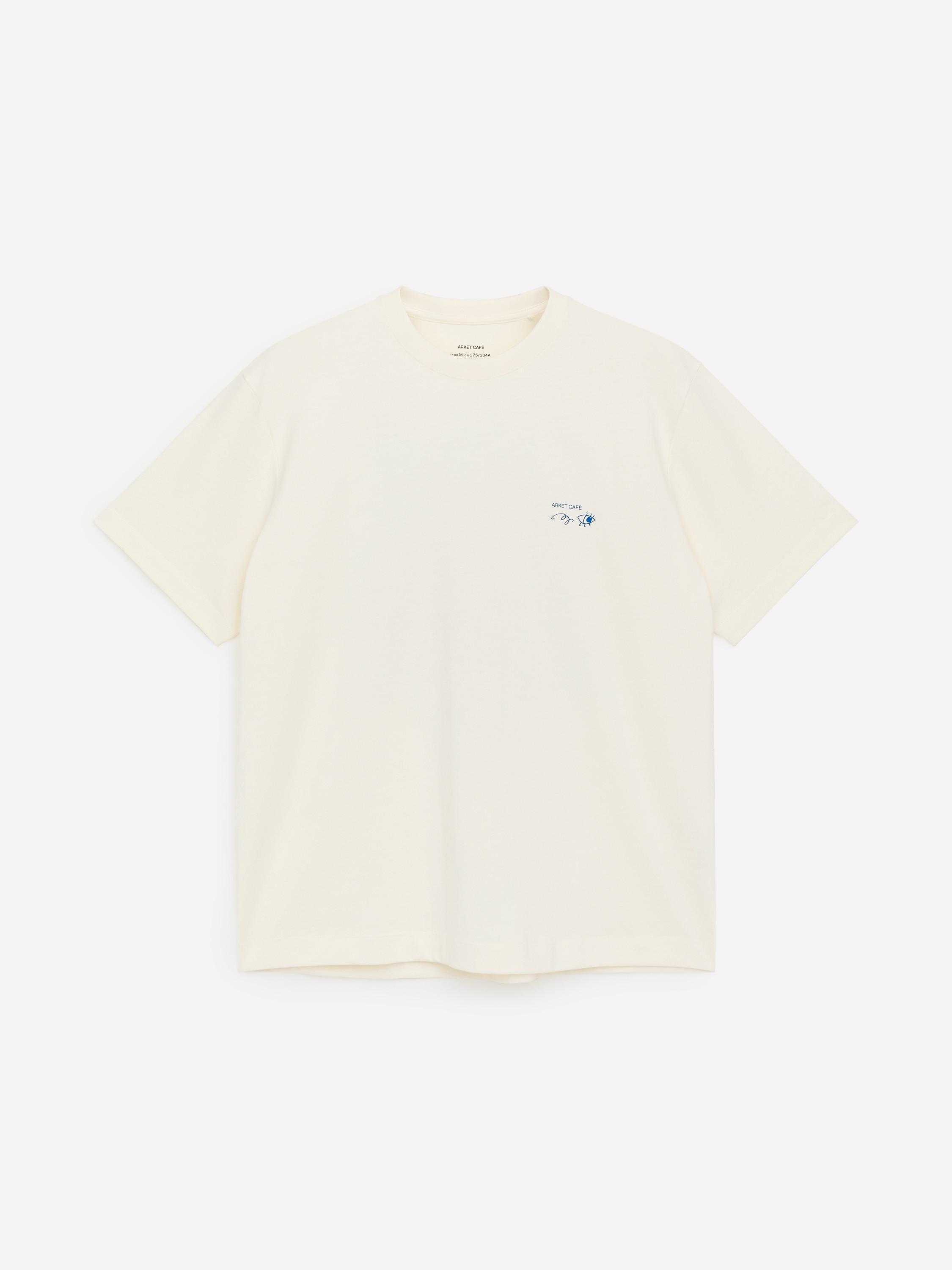 Tricou imprimat ARKET CAFÉ - Alb/Albastru