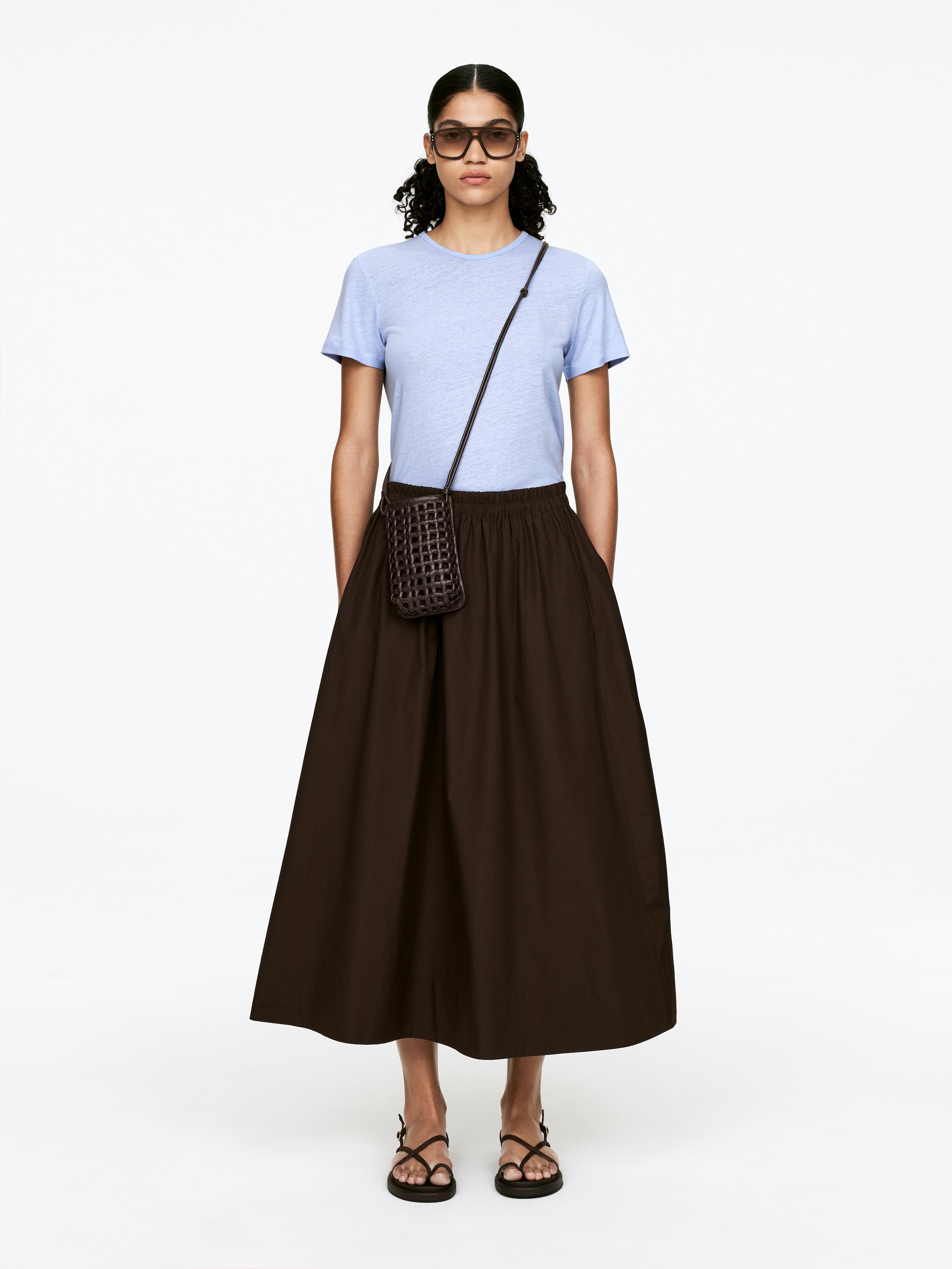 Grösseres Bild ansehen: T-Shirt aus Leinenmischung - Hellblau - DAMEN | H&M CH 3