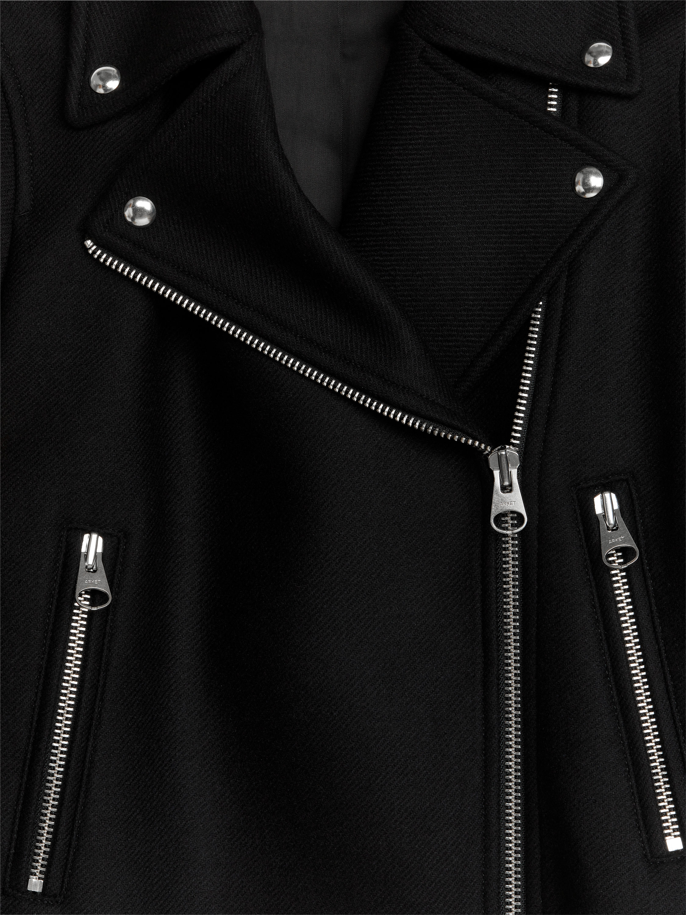 Bikerjacke aus Wollmischung - Schwarz - Oversize - Women - StillMedia/DescriptiveDetail - 1