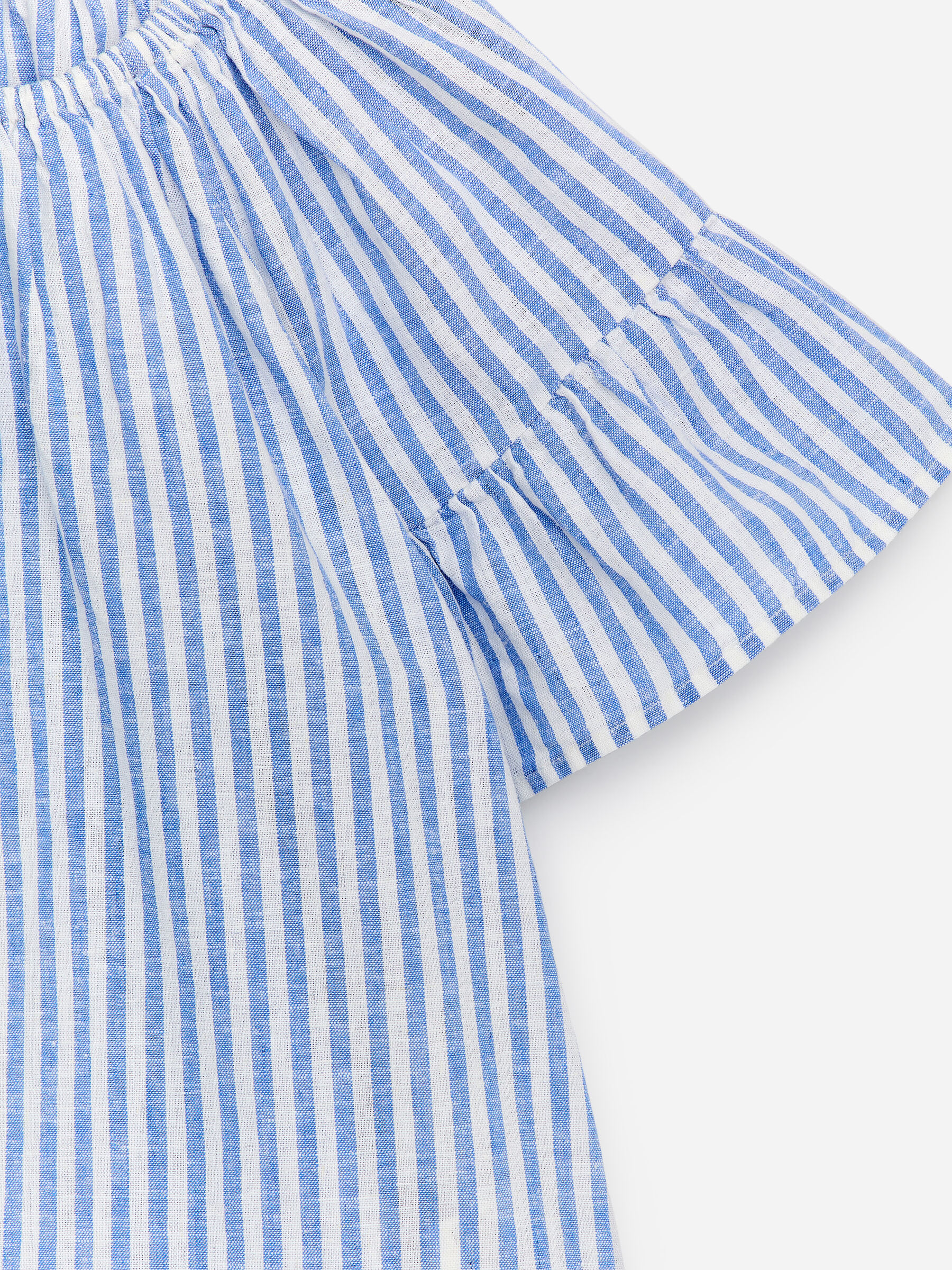 Cotton-Linen Top - White/Blue - Relaxed fit - Children - StillMedia/DescriptiveDetail - 2