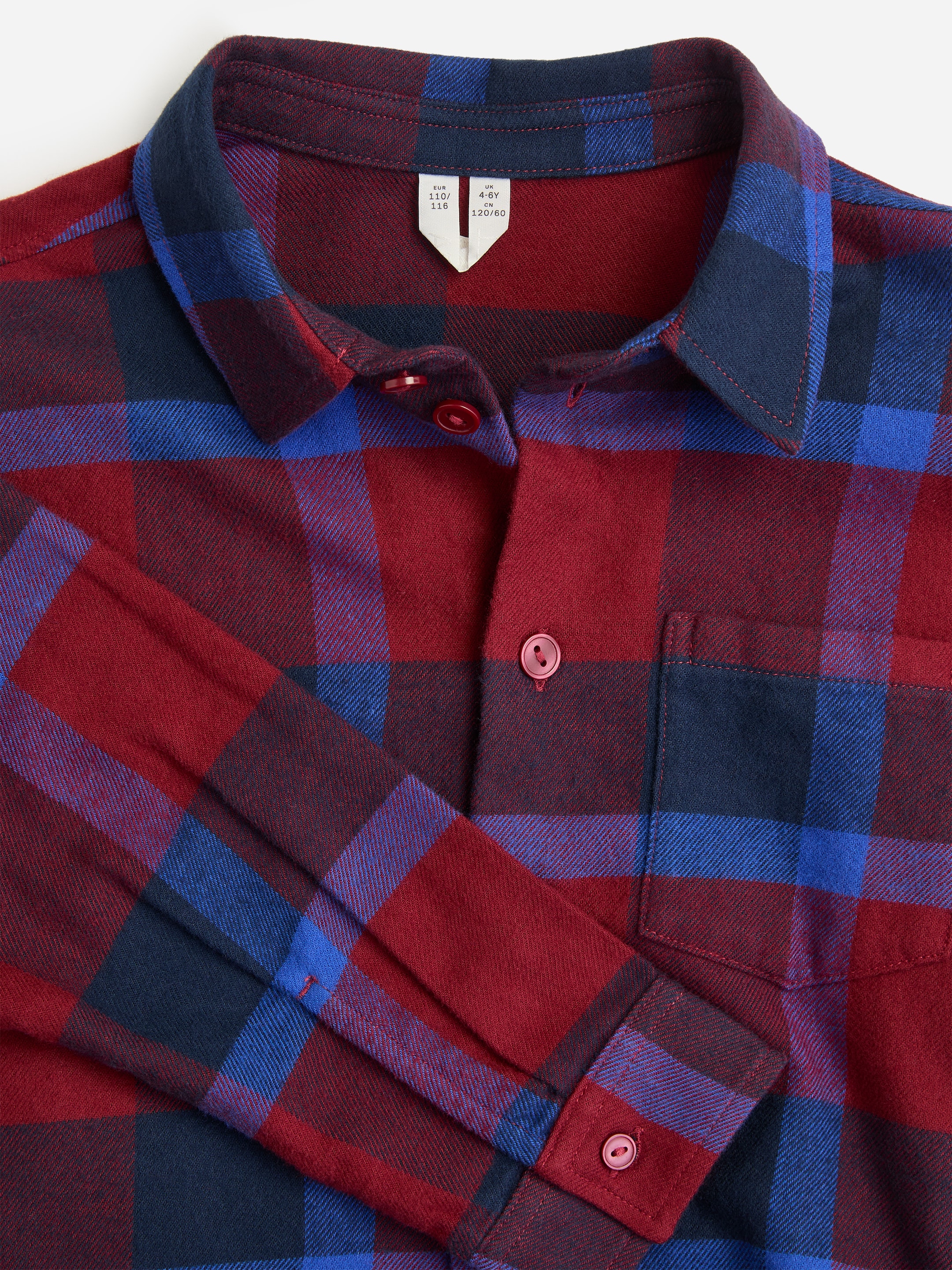Flannel Overshirt - Red/Blue - Regular fit - children - StillMedia/DescriptiveDetail - 1