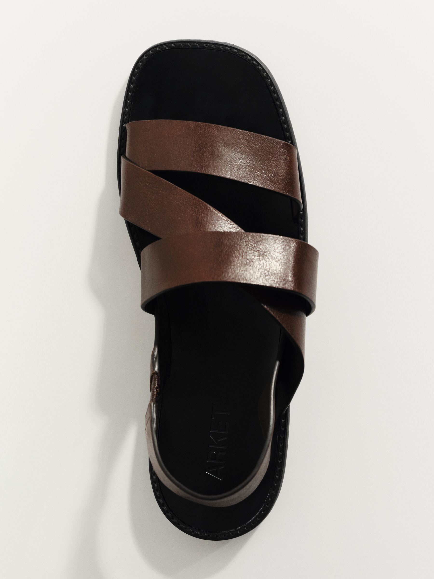 Sandalias de tiras de piel - Marrón oscuro - Women - StillMedia/Environmental - 1