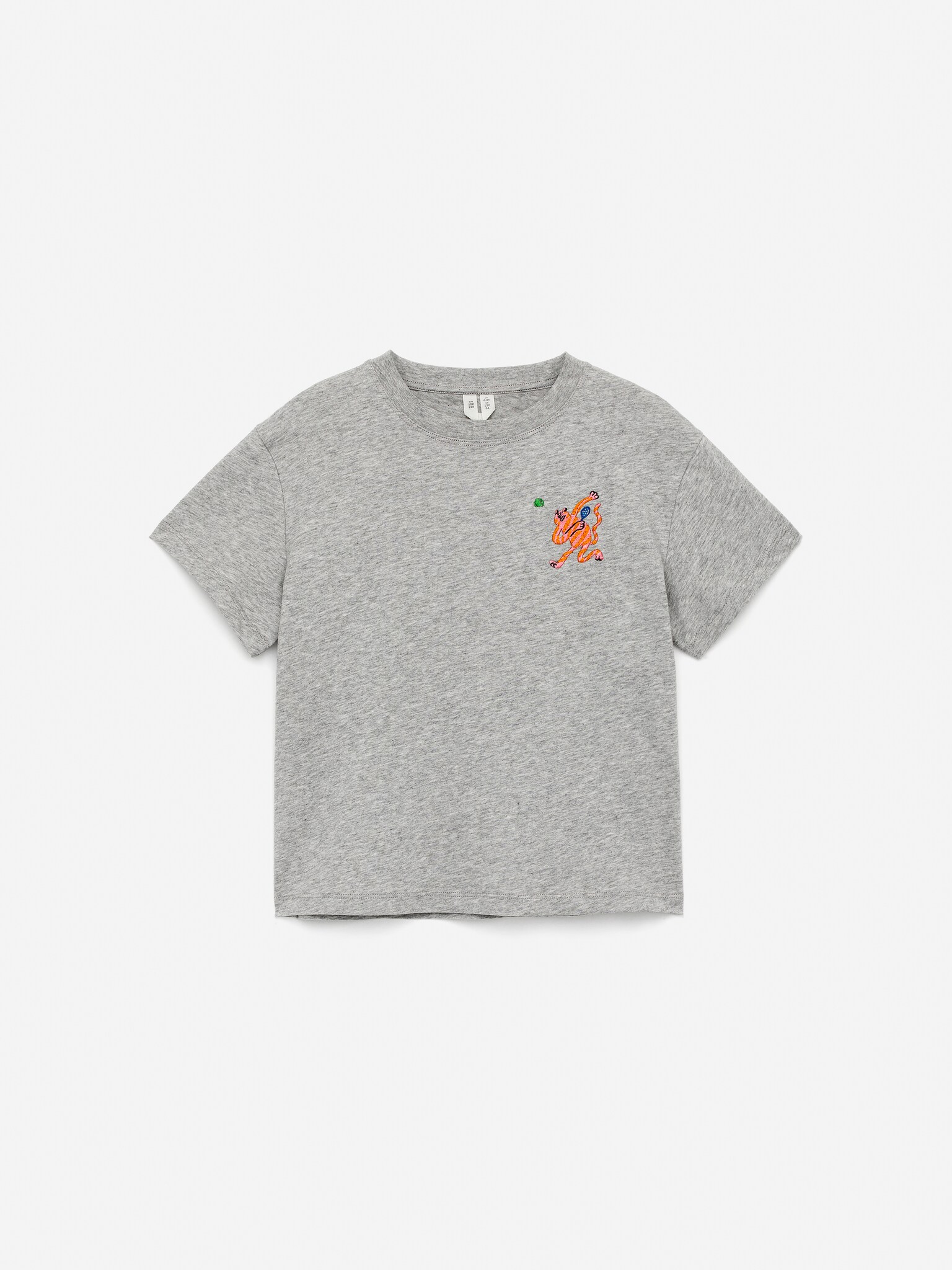 Camiseta de corte ancho - Gris jaspeado/Rosa/azul/Blanco/bordado floral/Rosa/varios colores/Amarillo/bordado floral/Blanco/Rojo/Blanco roto