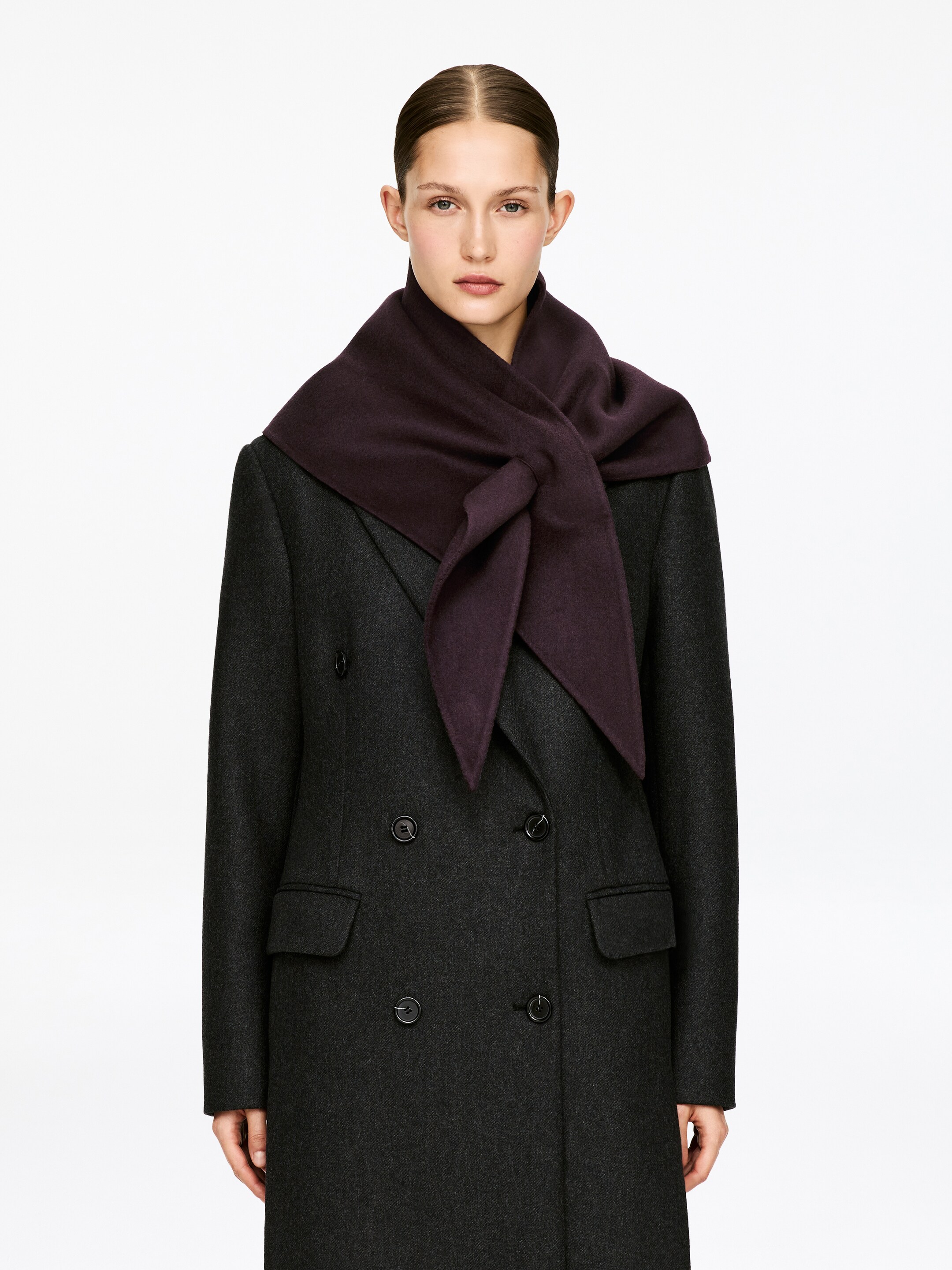 Преглед на по-голямо изображение: Triangle Wool Scarf - Бордо - ЖЕНИ | H&M BG 2