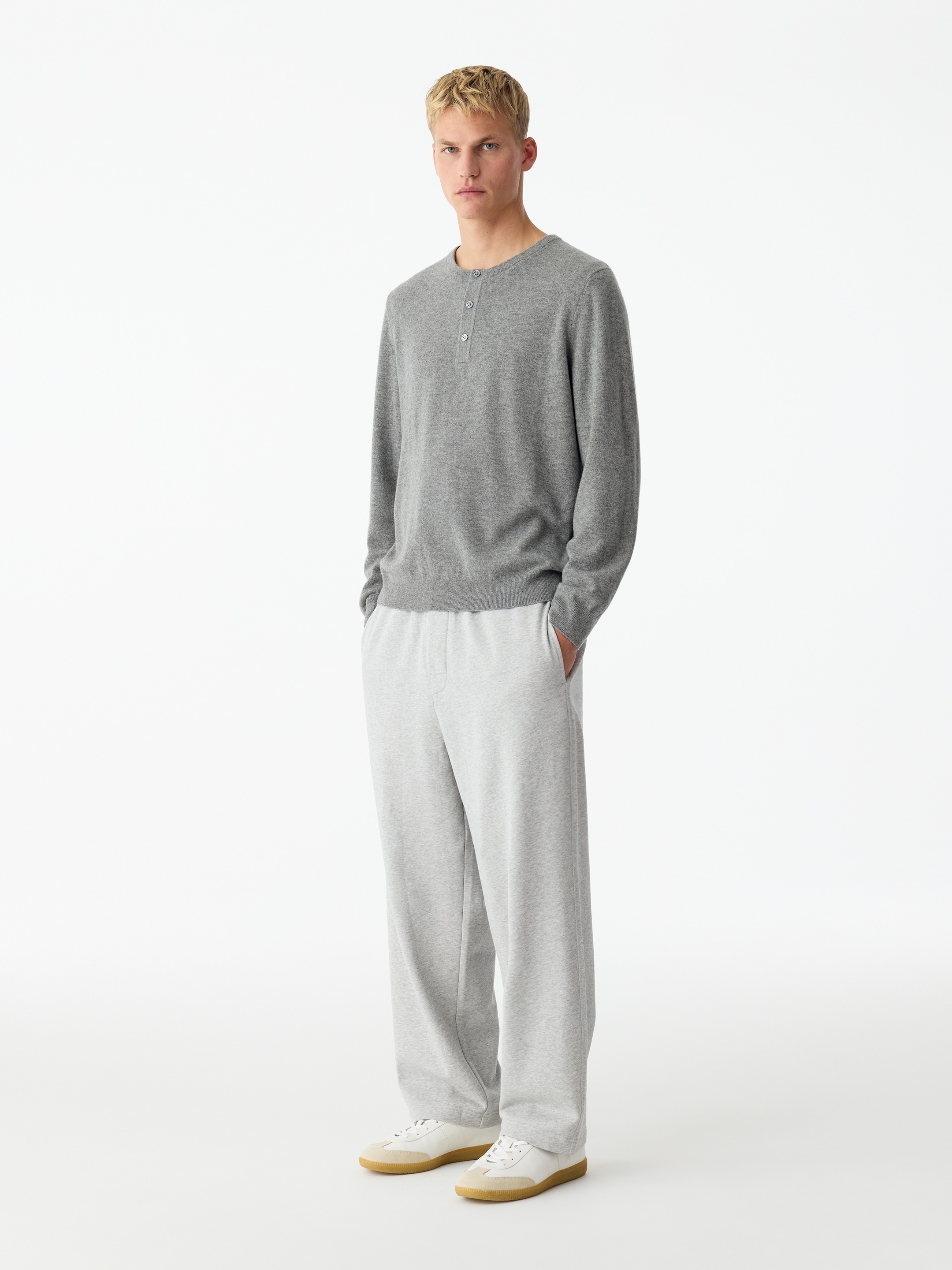 Camiseta Henley de cachemir - Gris - Corte estándar - men - StillMedia/Lookbook - 3