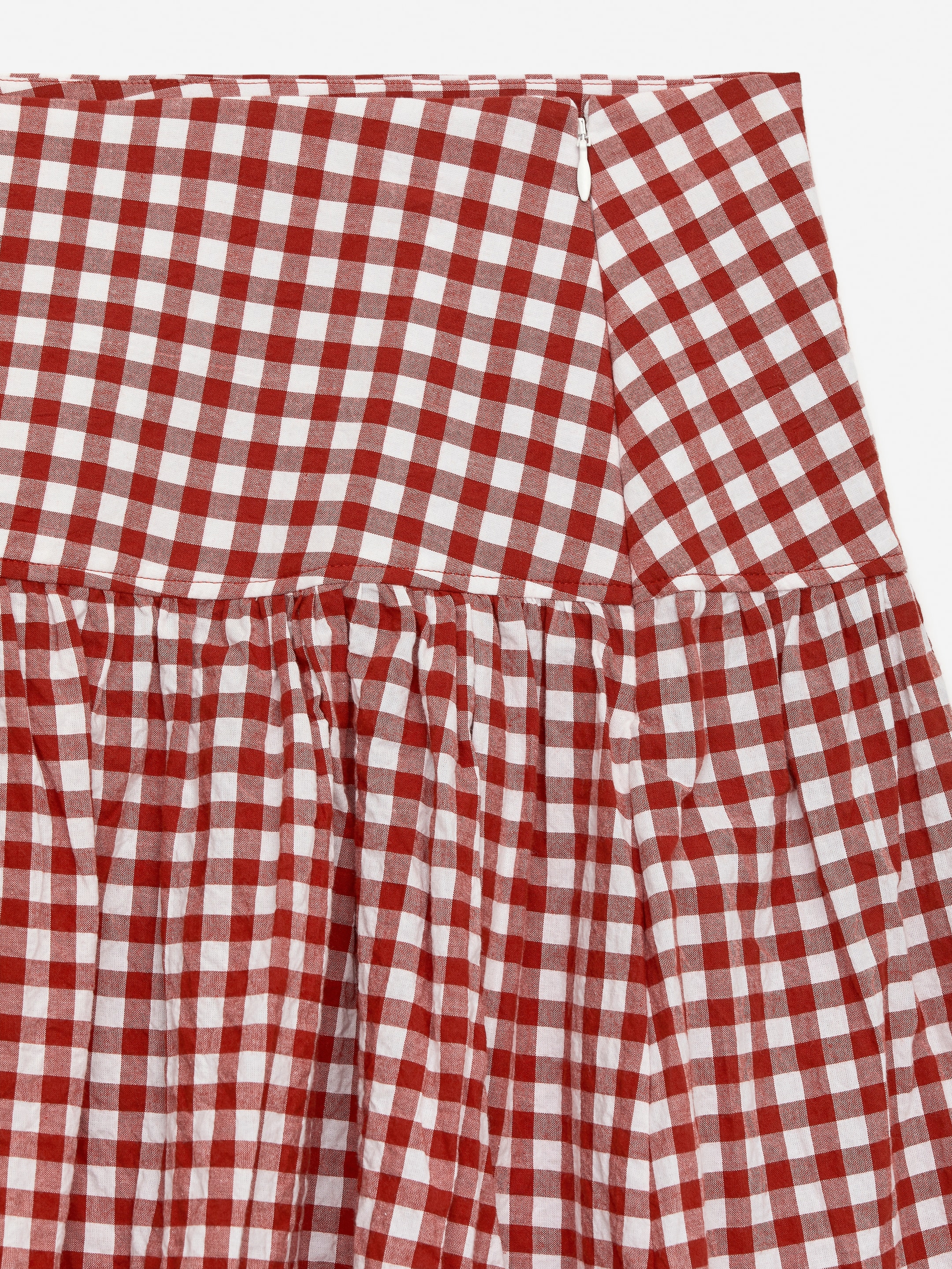 Größeres Bild anzeigen: Rock aus Seersucker - Rostrot/Weiß - Ladies | H&M AT 6