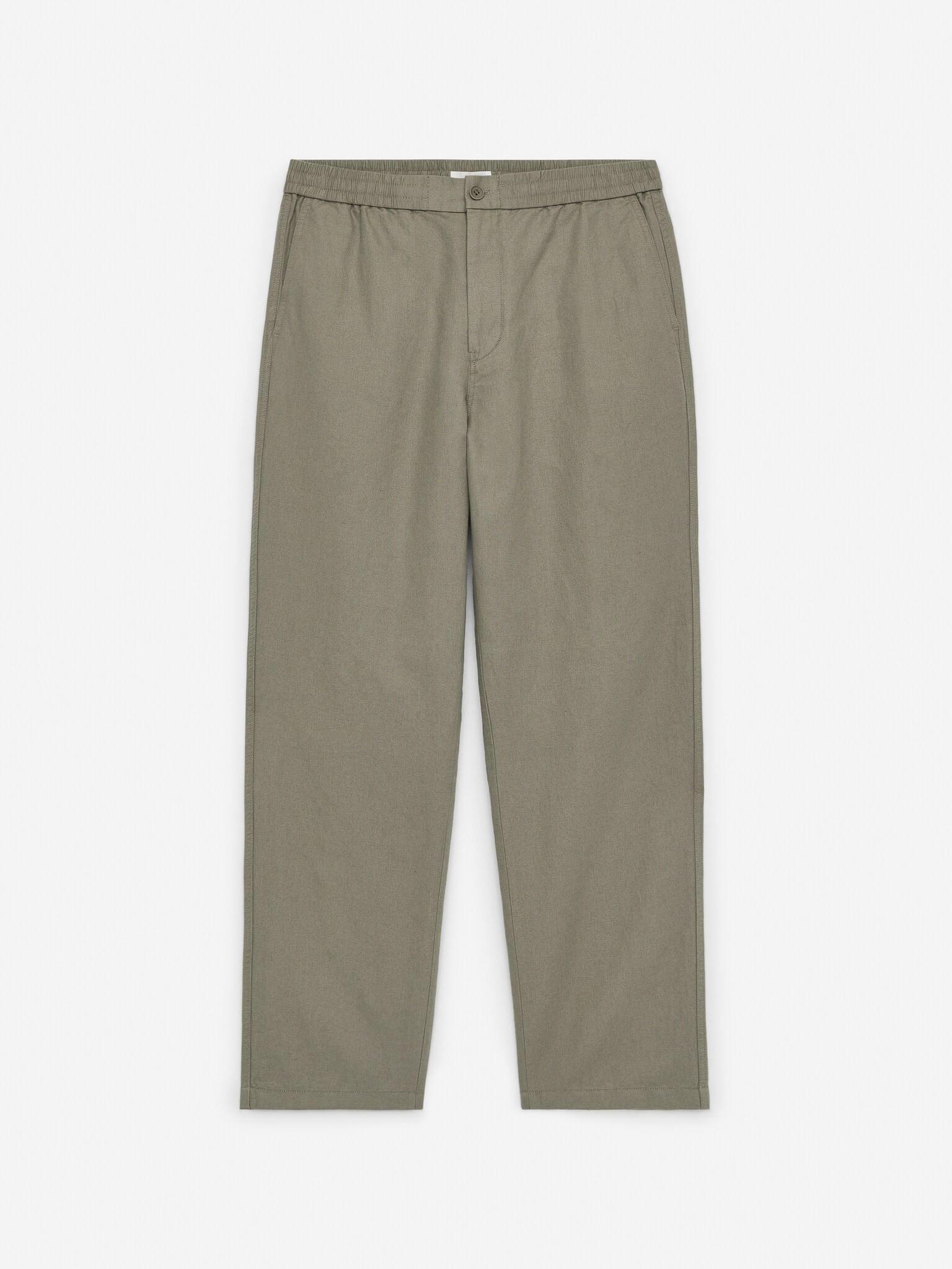 Pantaloni in misto lino - Verde kaki/Blu scuro/Beige