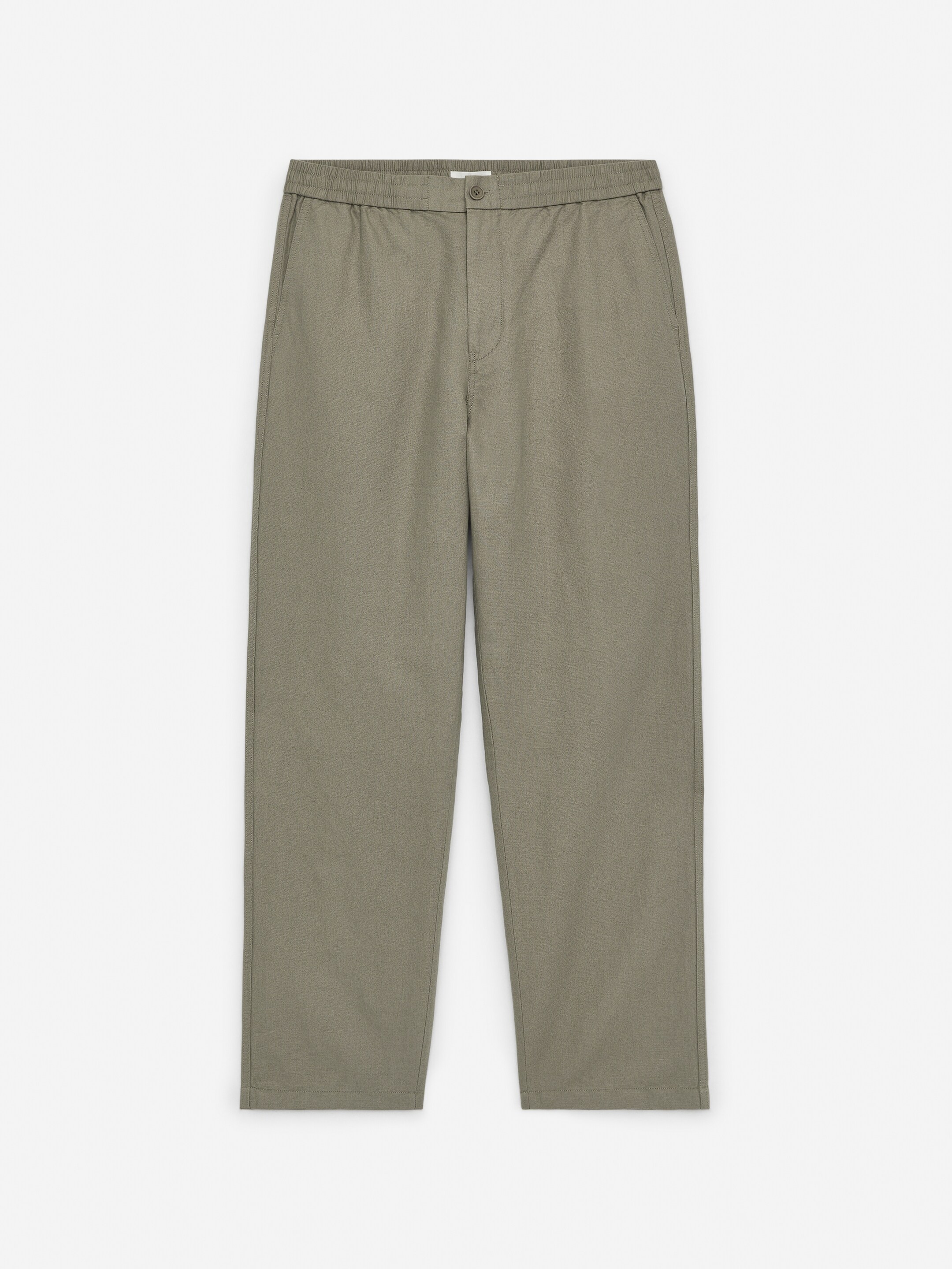 Ver imagen más grande: Pantalones de mezcla de lino - Verde caqui - HOMBRE | H&M ES 1
