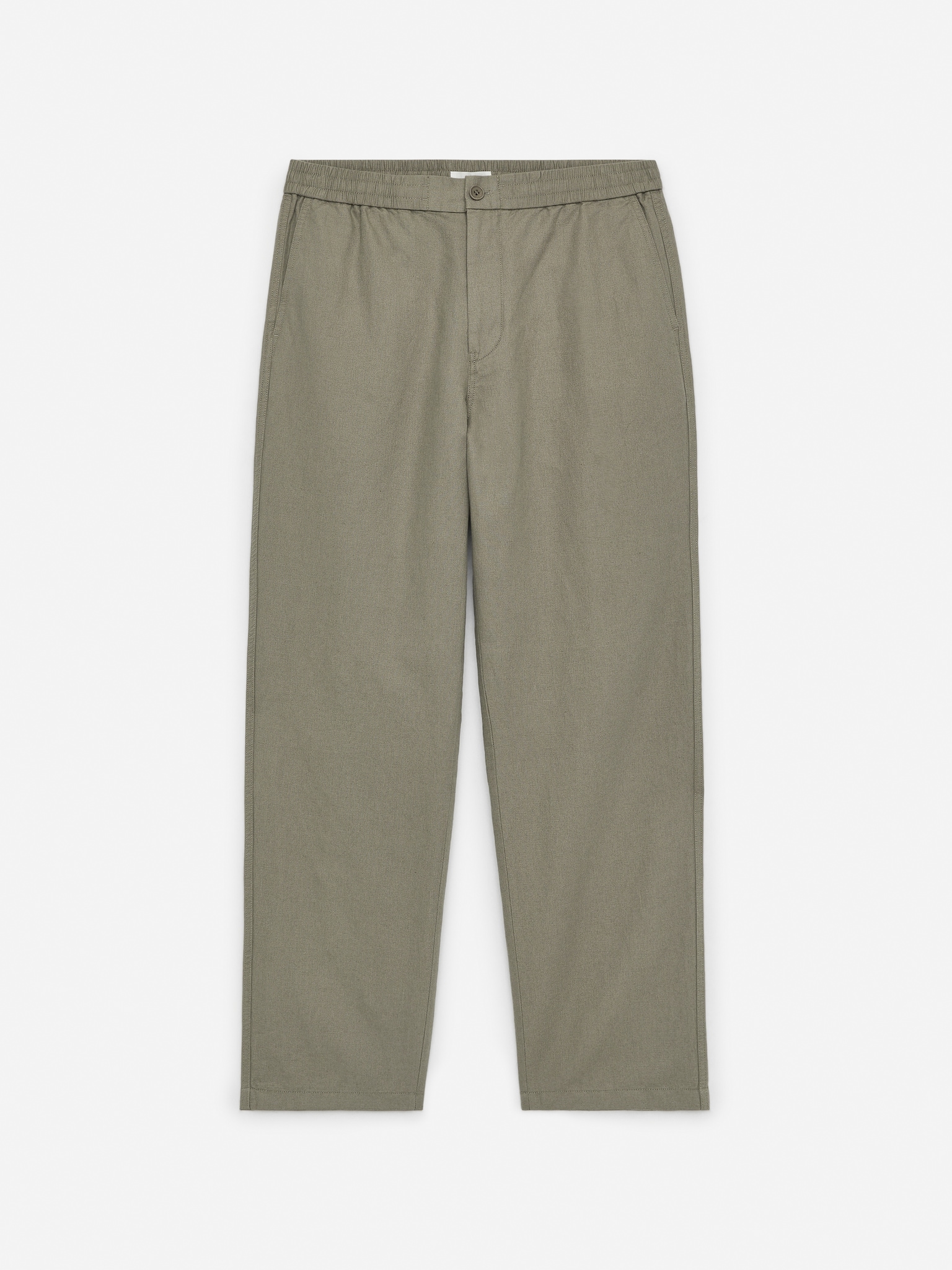 Pantaloni in misto lino - Verde kaki/Blu scuro/Beige/Talpa