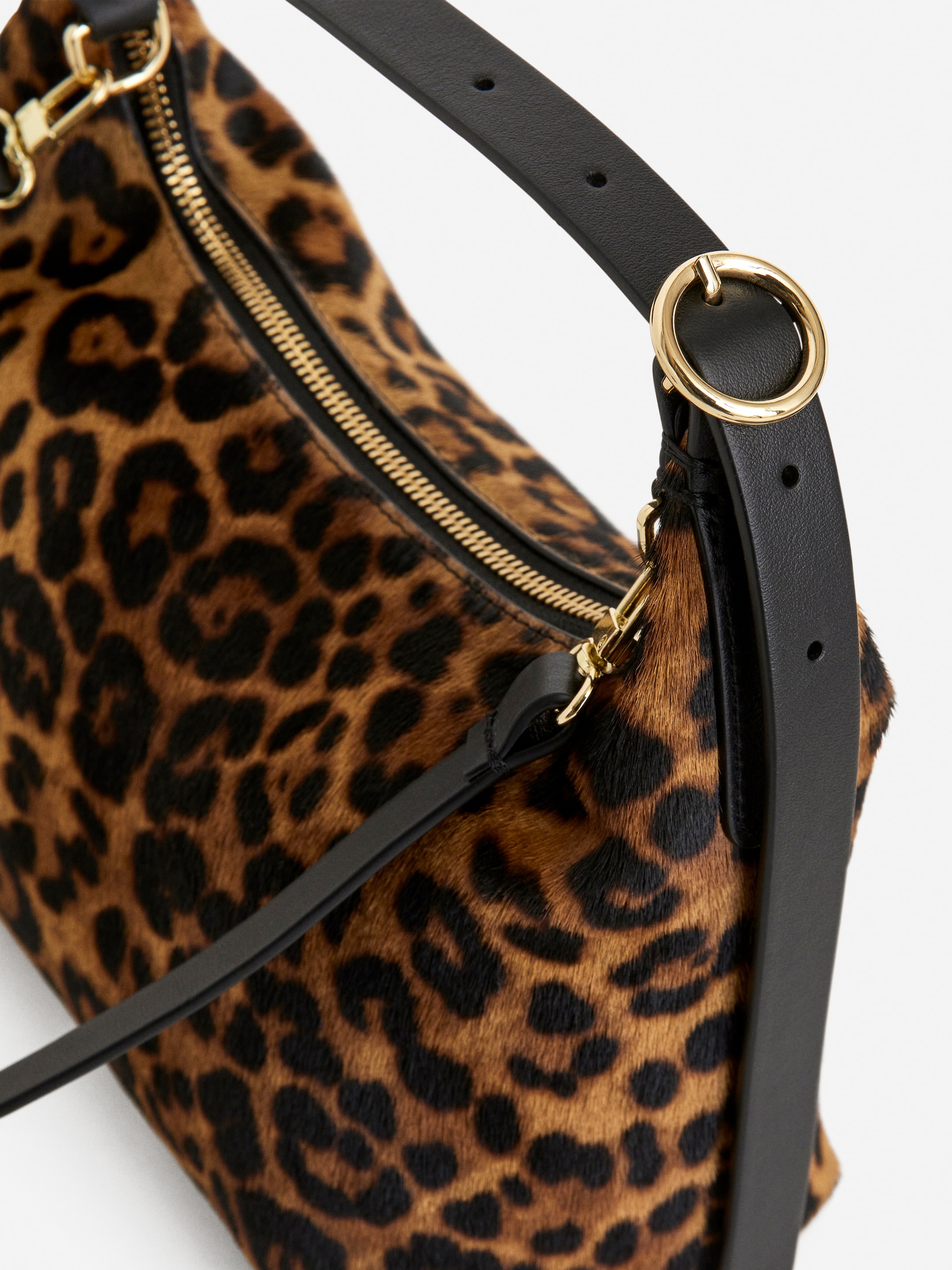 Boxy Leather Bag - Brown/Black/Faux Leopard - Women - StillMedia/DescriptiveDetail - 2