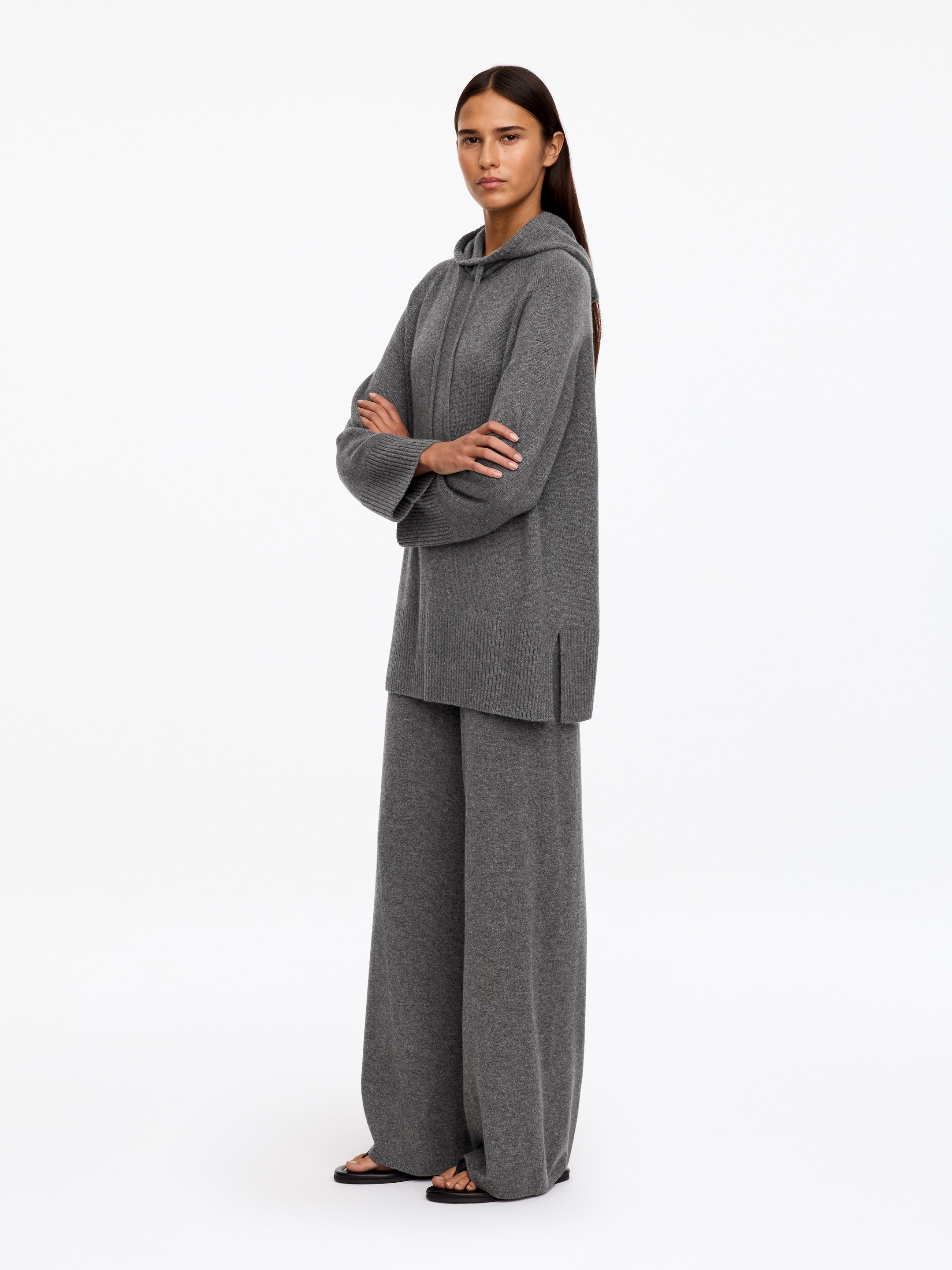 Cashmere Trousers - Grey - Regular fit - women - StillMedia/Lookbook - 3