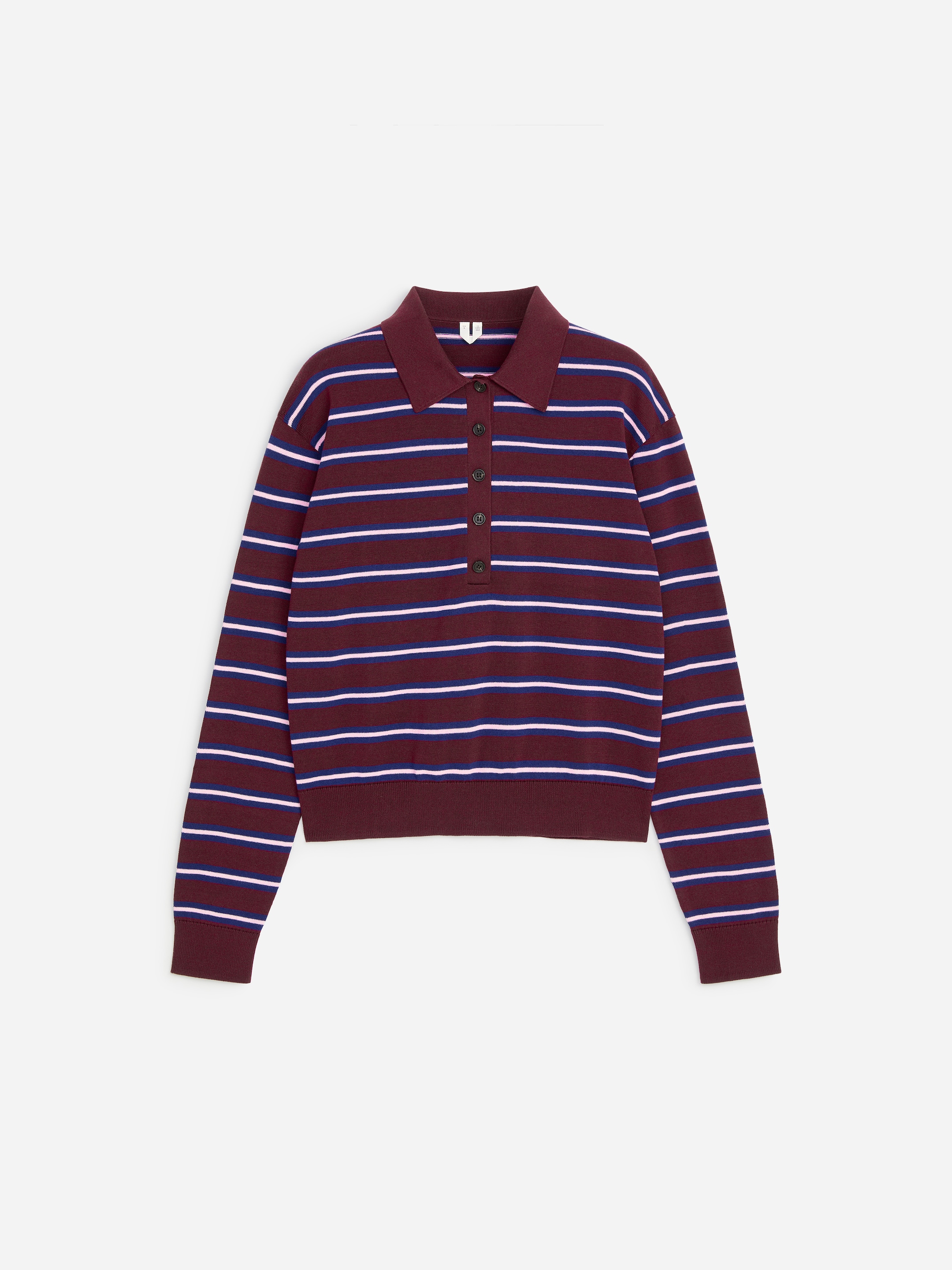 Polo en maille - Rouge foncé/Bleu/Rose - Regular fit - Femme - StillMedia/DescriptiveStillLife - 1