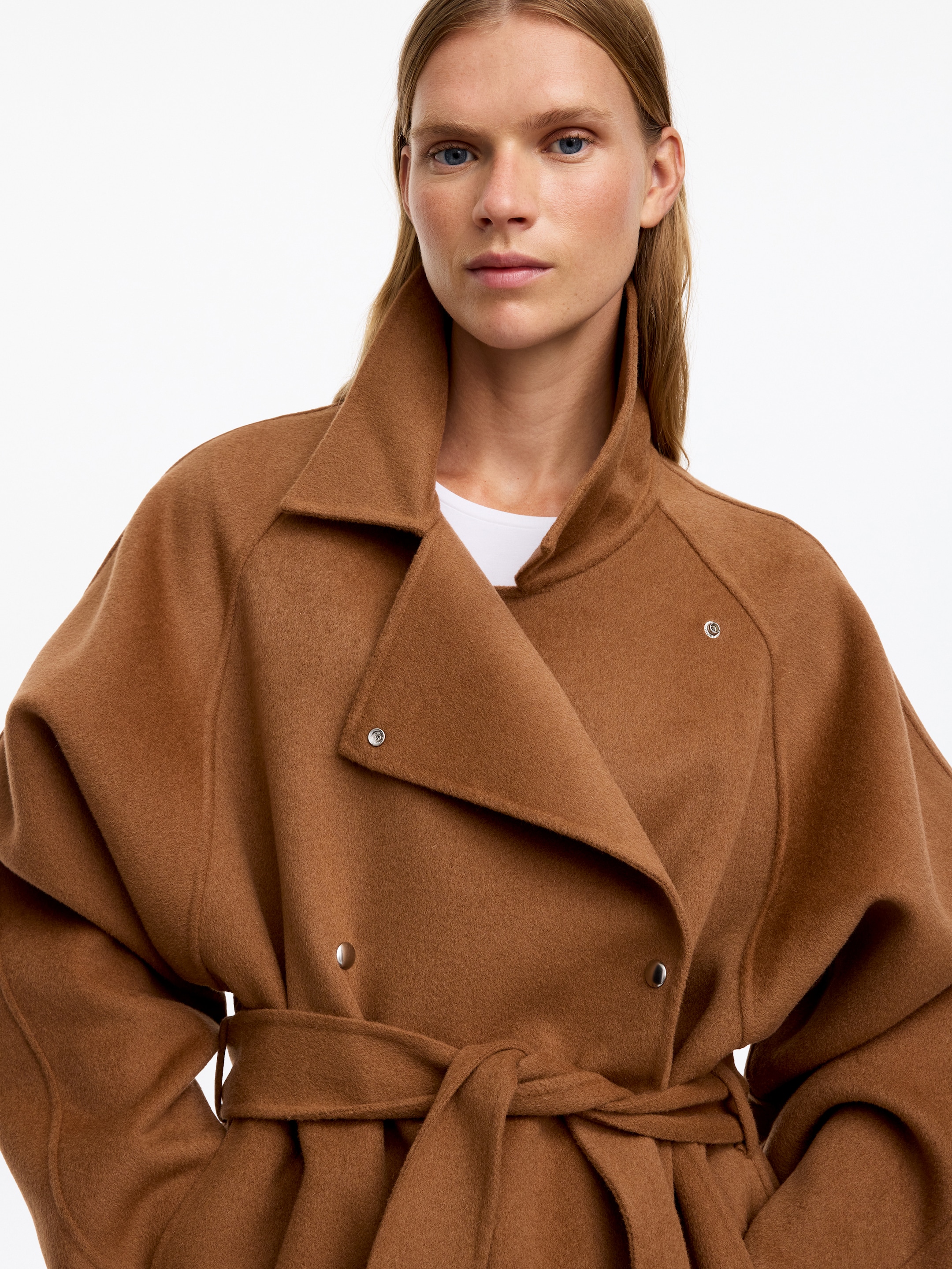 Doubleface-Mantel aus Wollmischung - Kamel - Relaxed Fit - women - StillMedia/Lookbook - 3