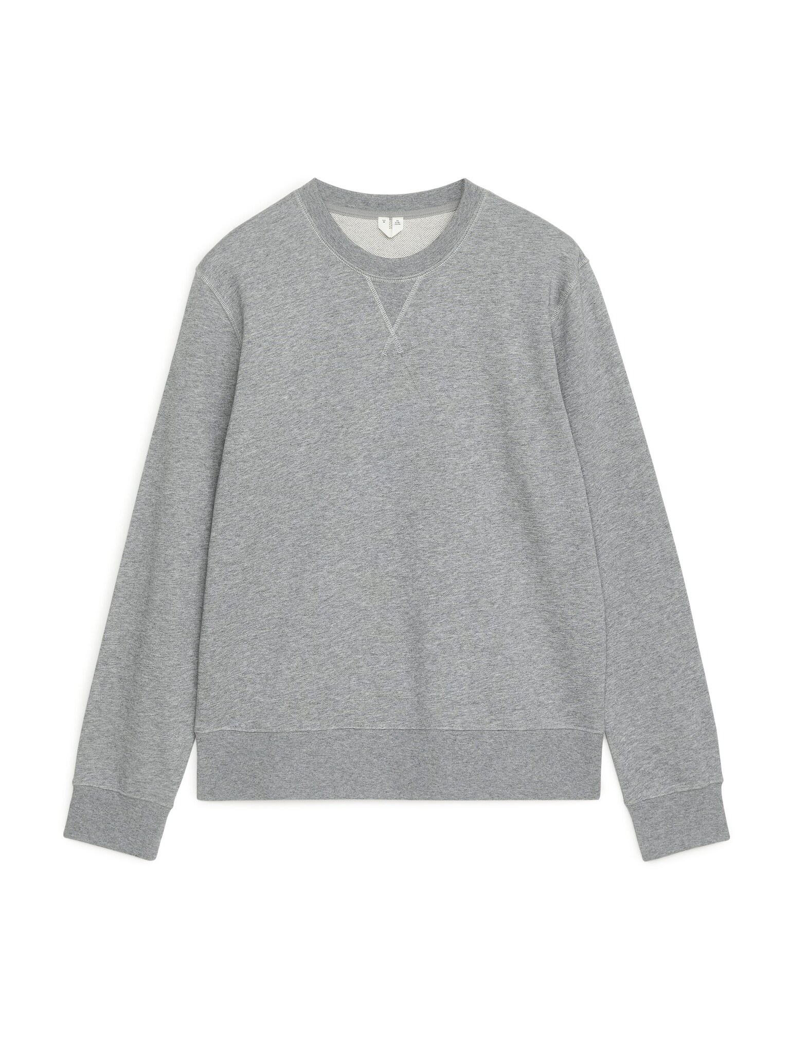 French Terry Sweatshirt - Grey Melange/Dark Blue