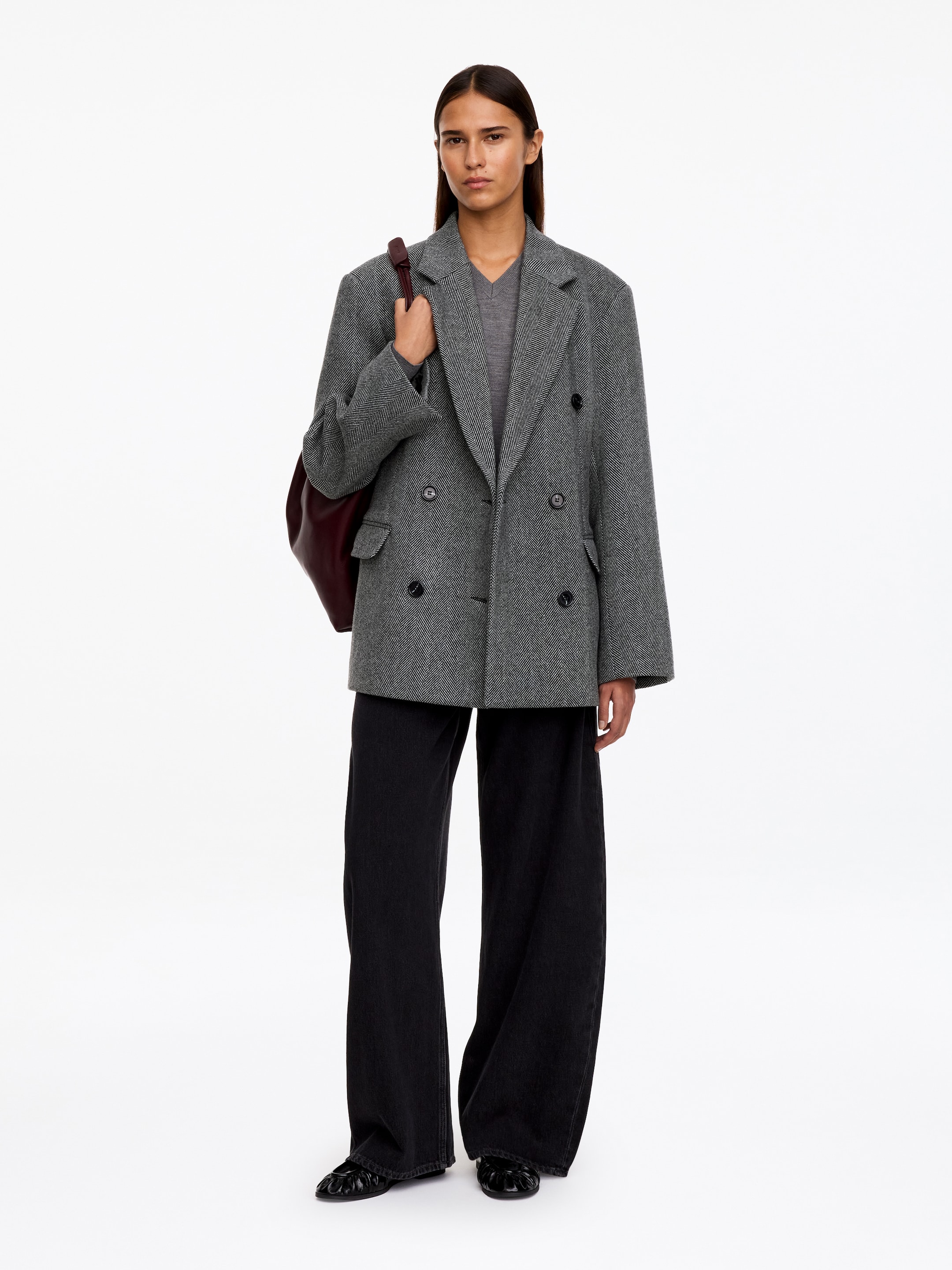 Blazer doppiopetto in misto lana - Nero - Relaxed fit - women - StillMedia/Lookbook - 3