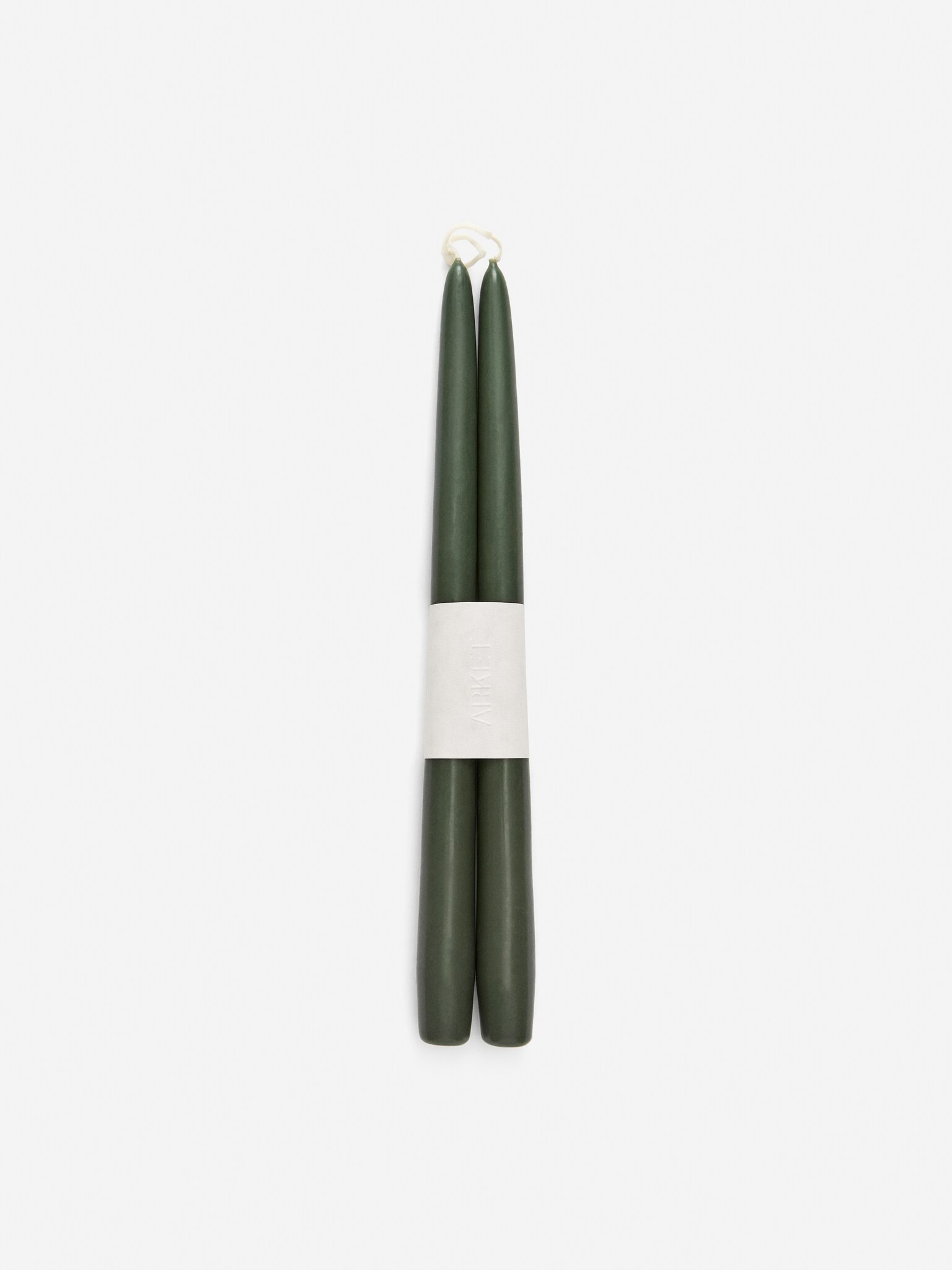 Set da 2 candele affusolate - Verde scuro/Giallo pallido/Rosa polvere