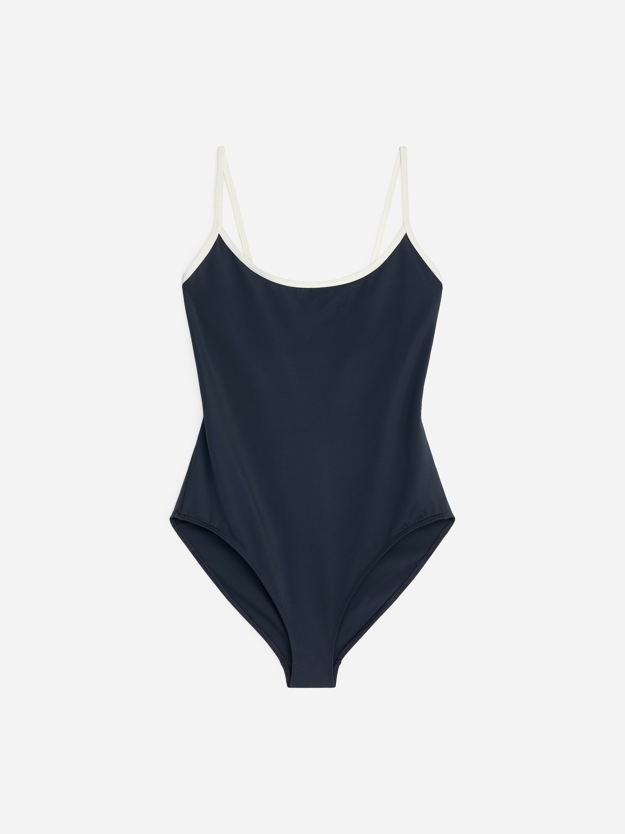 Contrasting Strap Swimsuit-#0A041F-19208