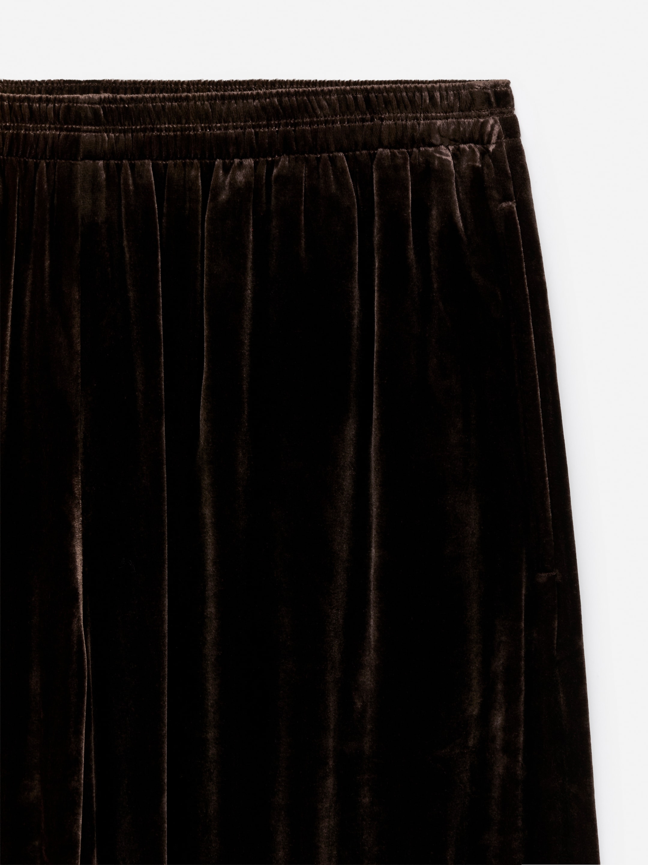 Pantalon fluide en velours - Marron foncé - Relaxed fit - Femme - StillMedia/DescriptiveStillLife - 1